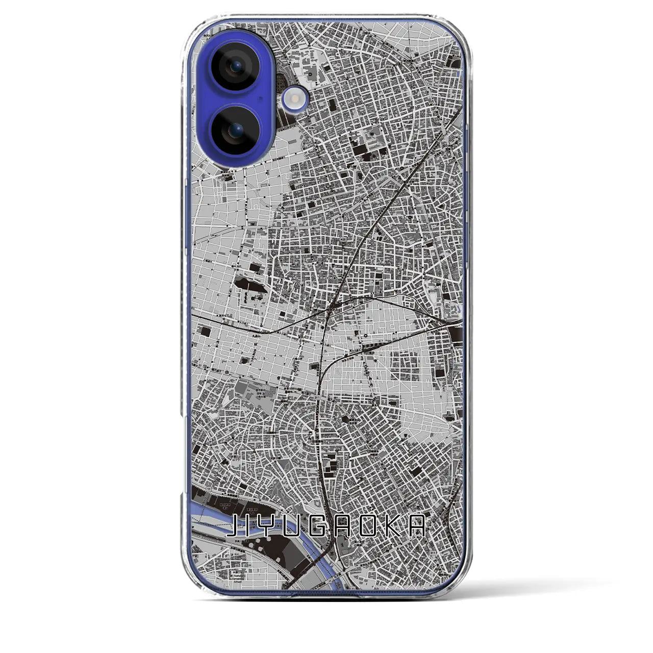 【自由が丘(東京都)】地図柄iPhoneケース(クリアタイプ)