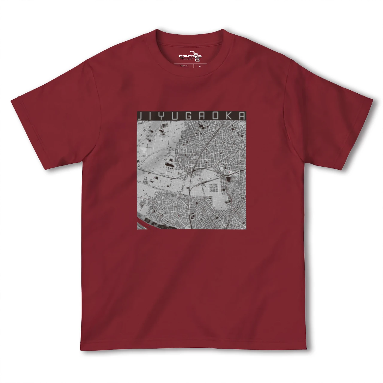【自由が丘(東京都)】地図柄ヘビーウェイトTシャツ