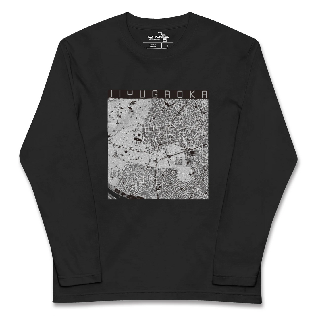 【自由が丘(東京都)】地図柄ロングスリーブTシャツ