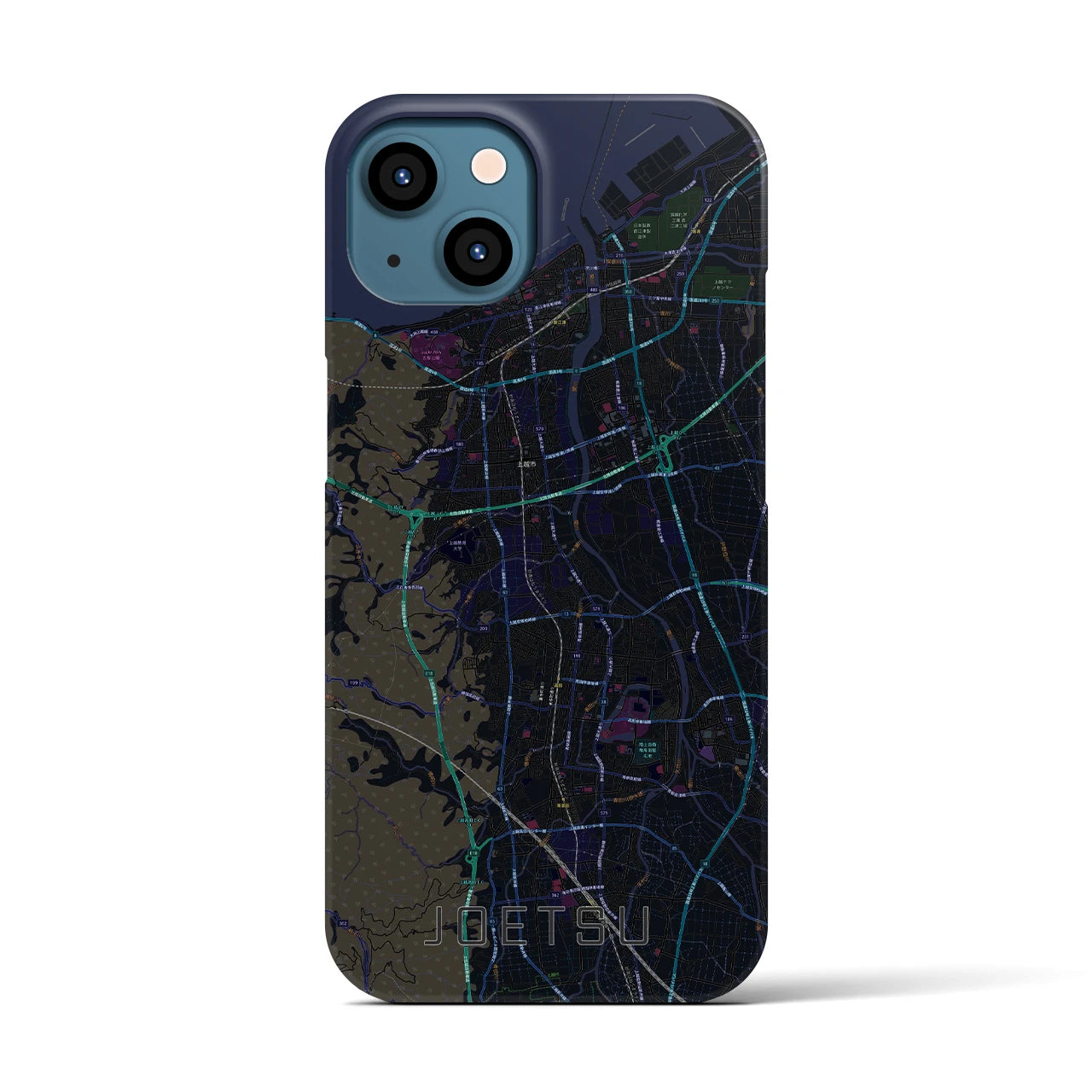 【上越(新潟県)】地図柄iPhoneケース(バックカバータイプ)