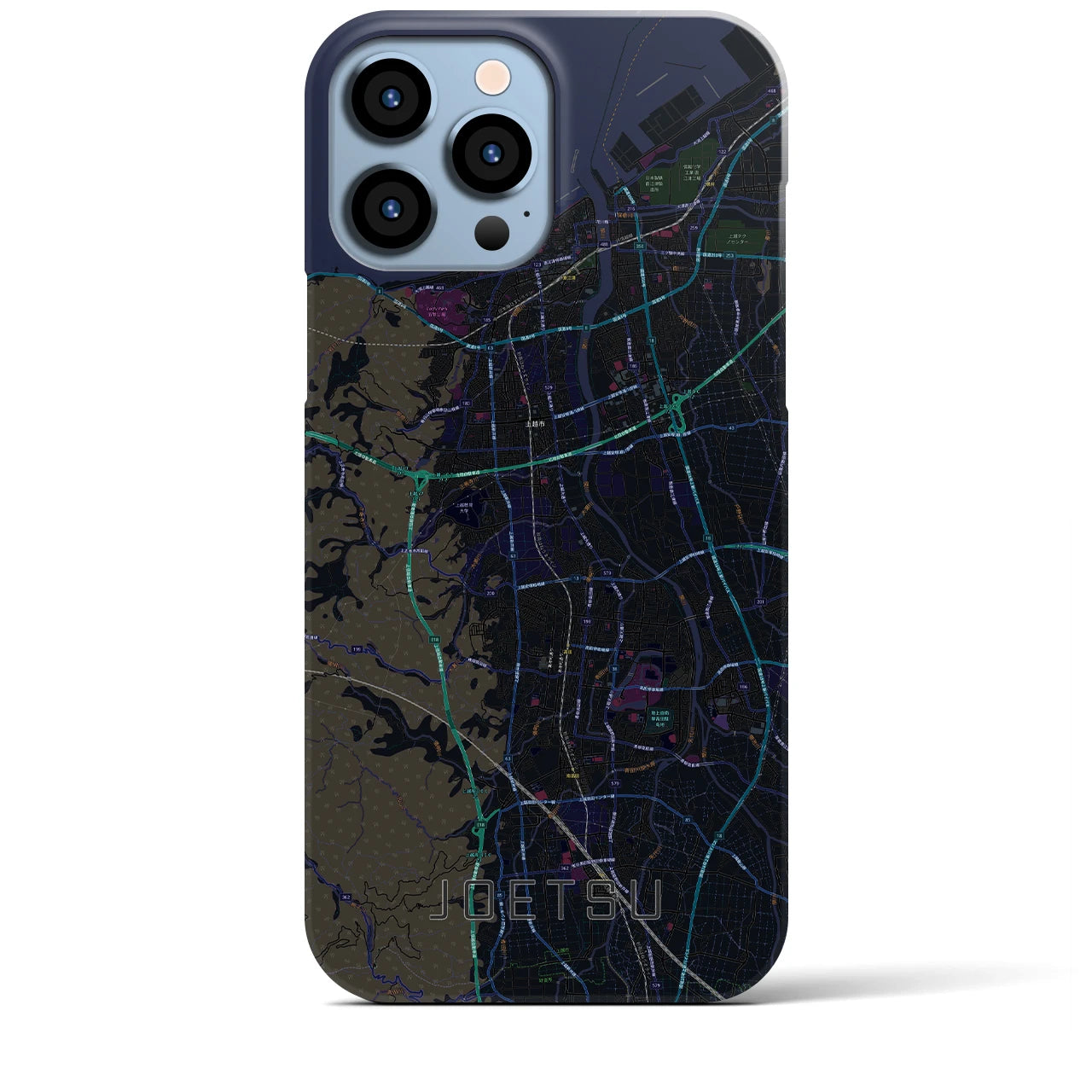 【上越(新潟県)】地図柄iPhoneケース(バックカバータイプ)