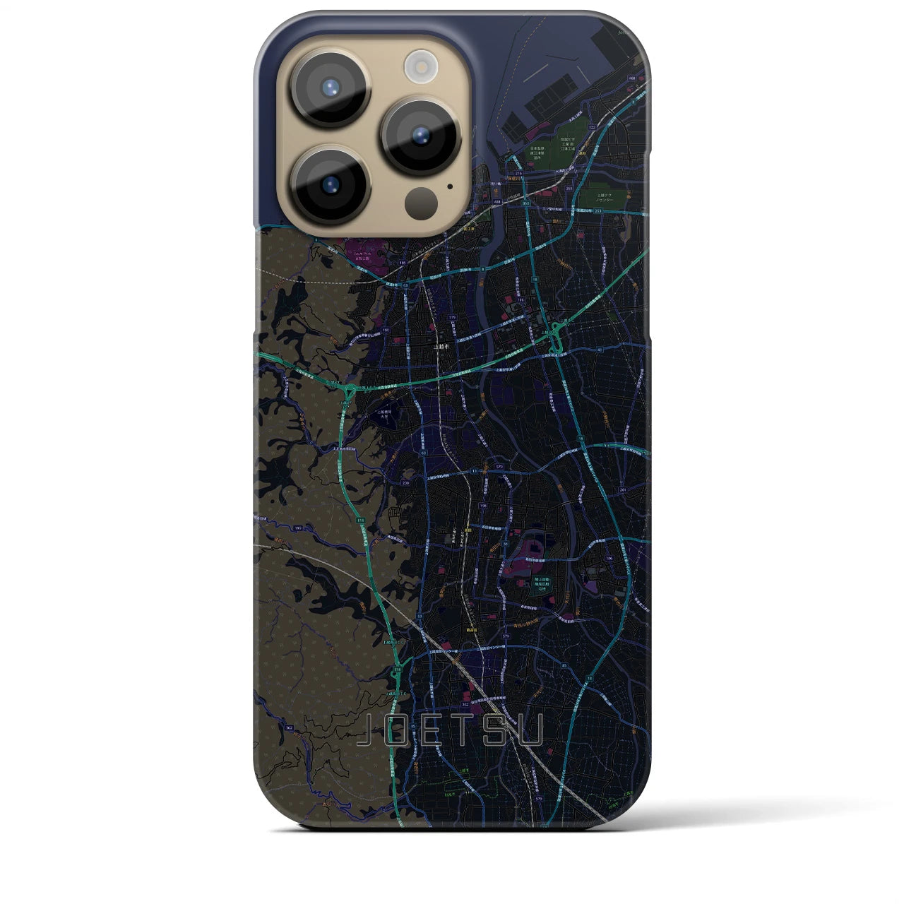 【上越(新潟県)】地図柄iPhoneケース(バックカバータイプ)