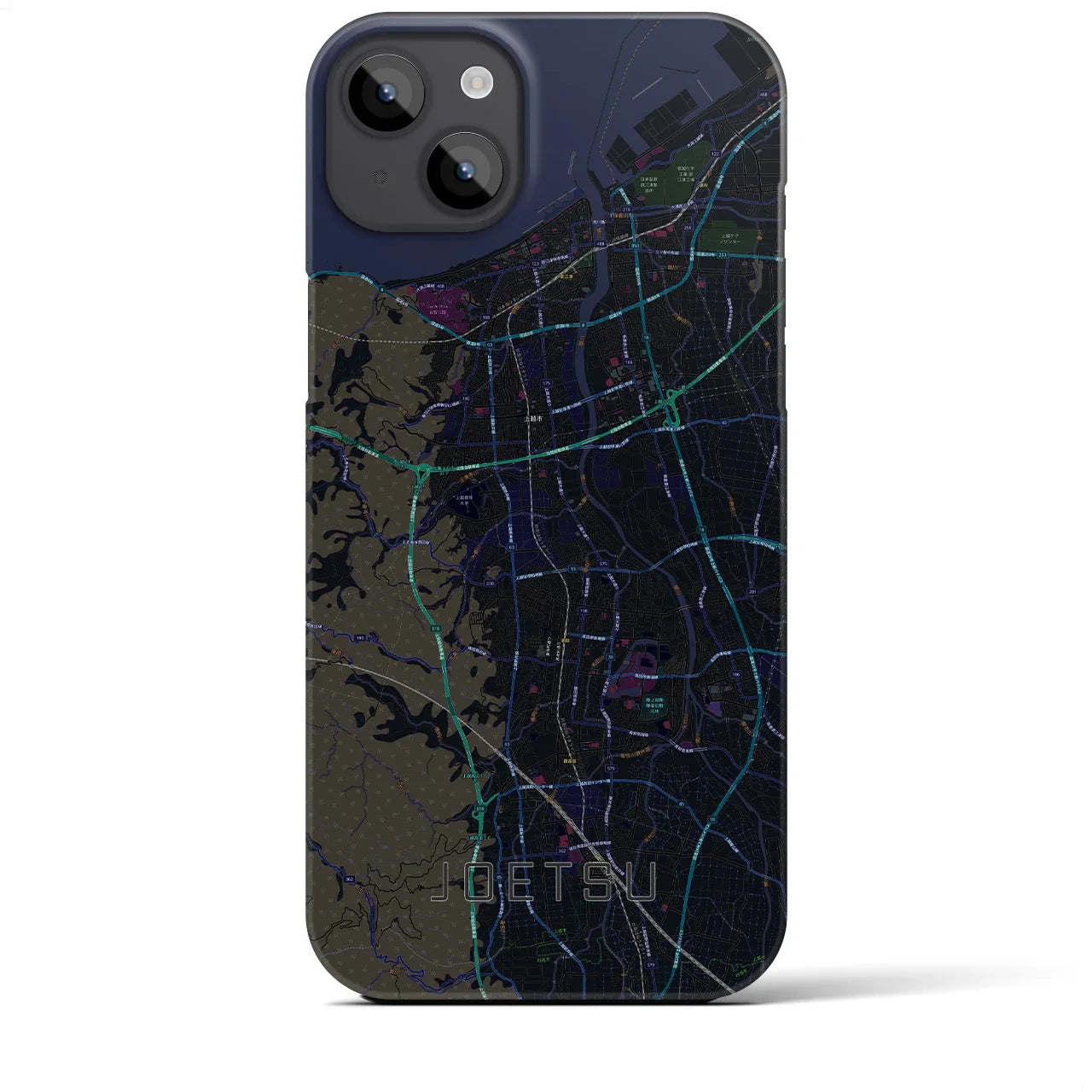 【上越(新潟県)】地図柄iPhoneケース(バックカバータイプ)