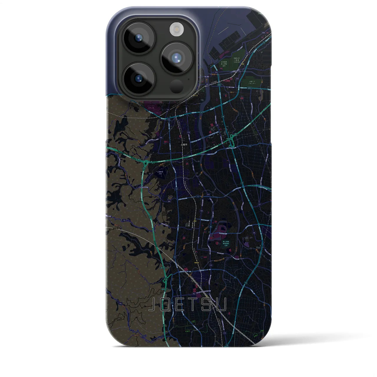 【上越(新潟県)】地図柄iPhoneケース(バックカバータイプ)