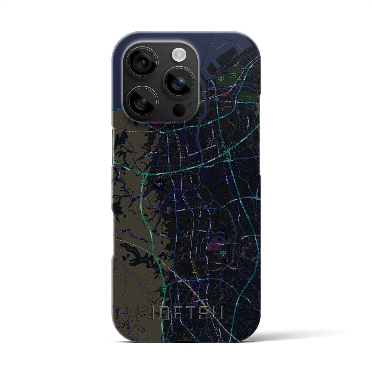 【上越(新潟県)】地図柄iPhoneケース(バックカバータイプ)