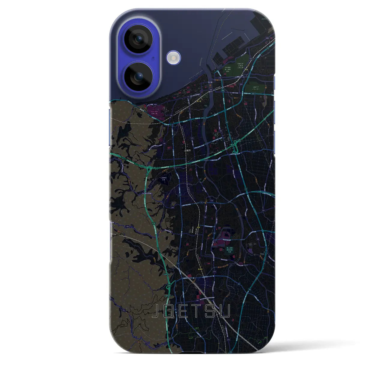 【上越(新潟県)】地図柄iPhoneケース(バックカバータイプ)