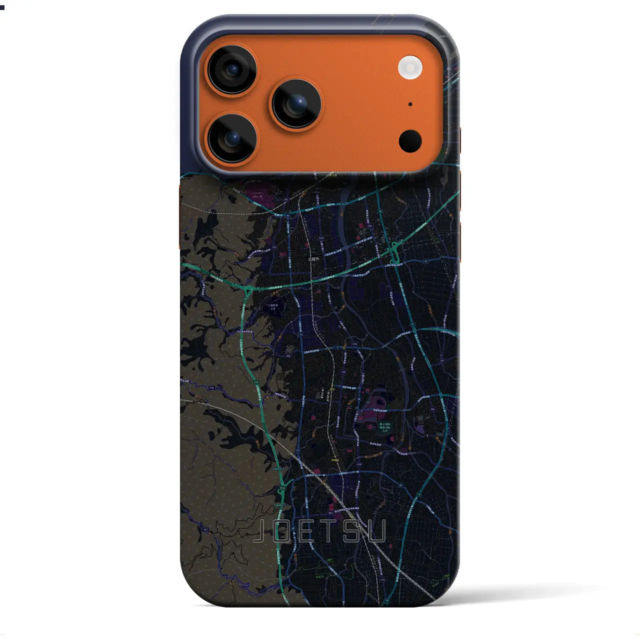 【上越(新潟県)】地図柄iPhoneケース(バックカバータイプ)