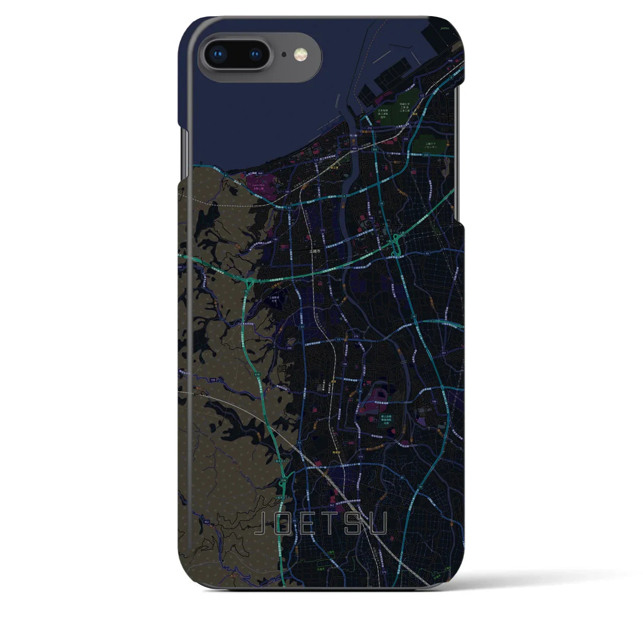 【上越(新潟県)】地図柄iPhoneケース(バックカバータイプ)