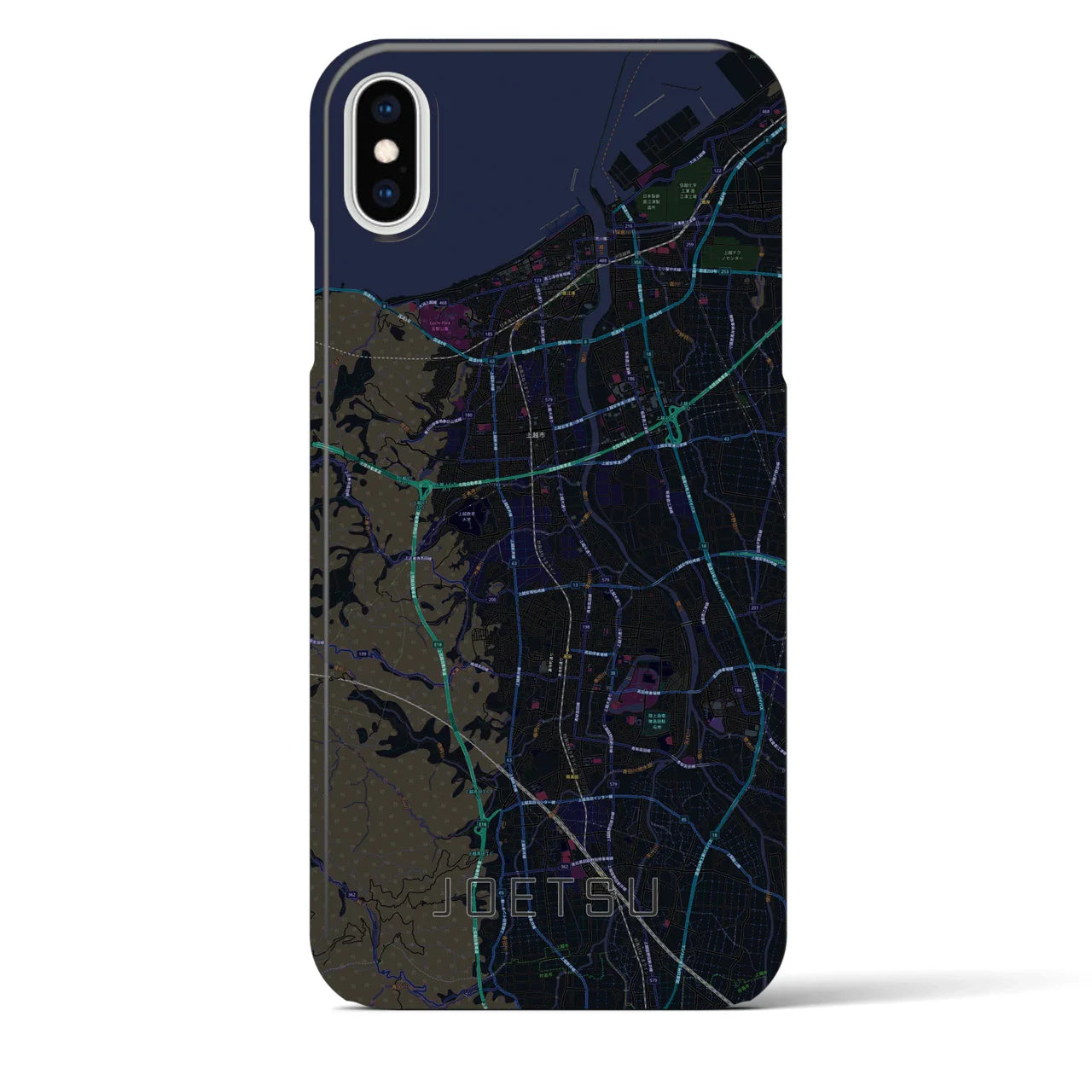 【上越(新潟県)】地図柄iPhoneケース(バックカバータイプ)