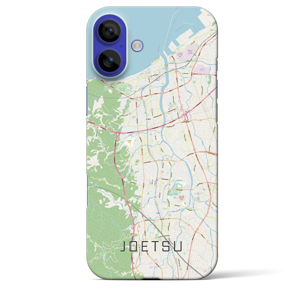 【上越(新潟県)】地図柄iPhoneケース(バックカバータイプ)