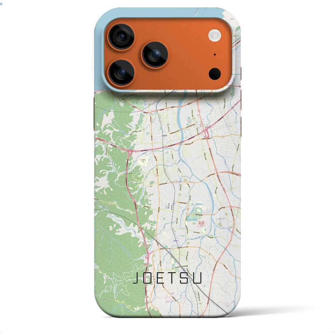 【上越(新潟県)】地図柄iPhoneケース(バックカバータイプ)ナチュラル・iPhone 17 Pro Max 用