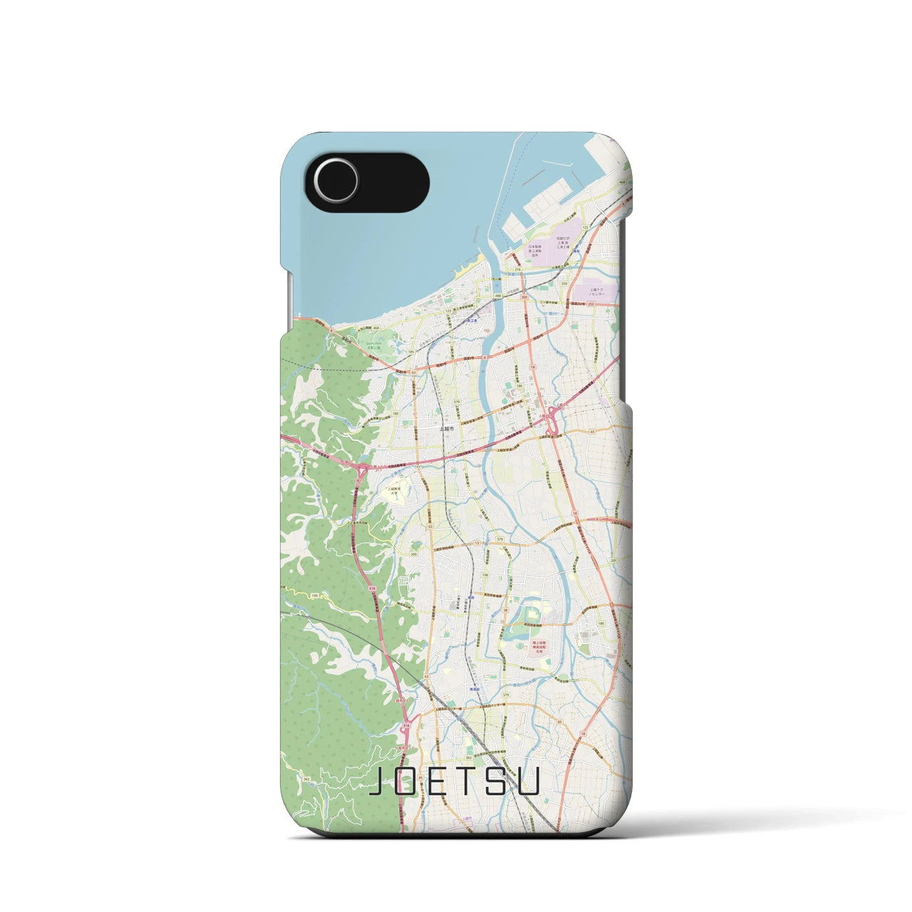 【上越(新潟県)】地図柄iPhoneケース(バックカバータイプ)