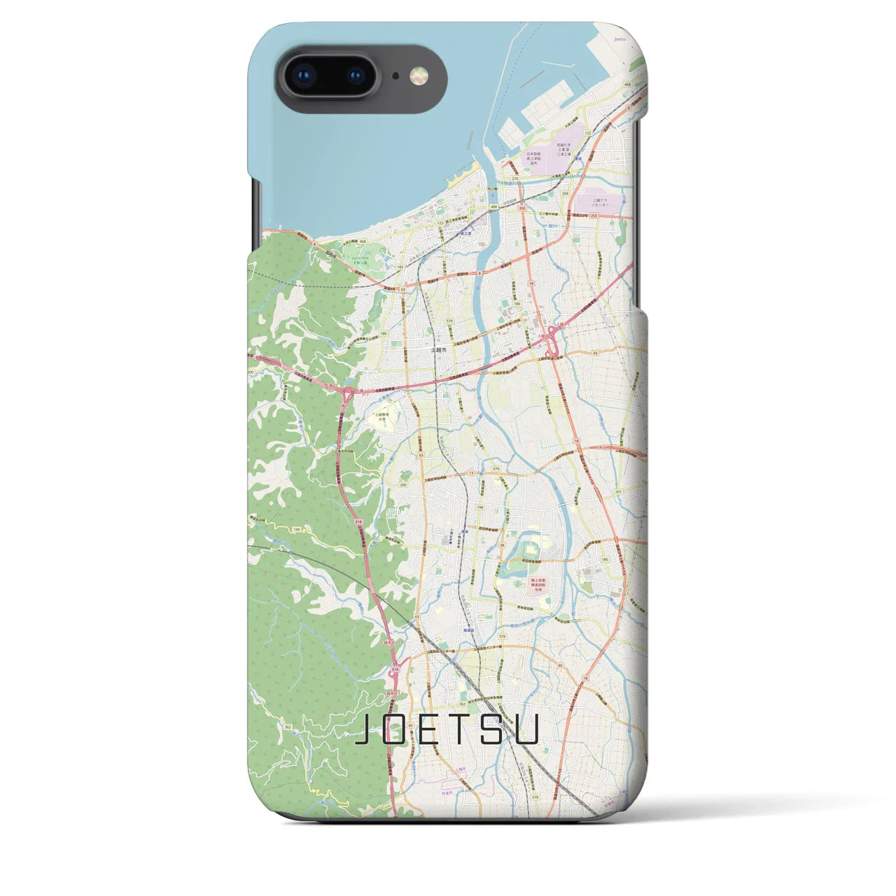 【上越(新潟県)】地図柄iPhoneケース(バックカバータイプ)