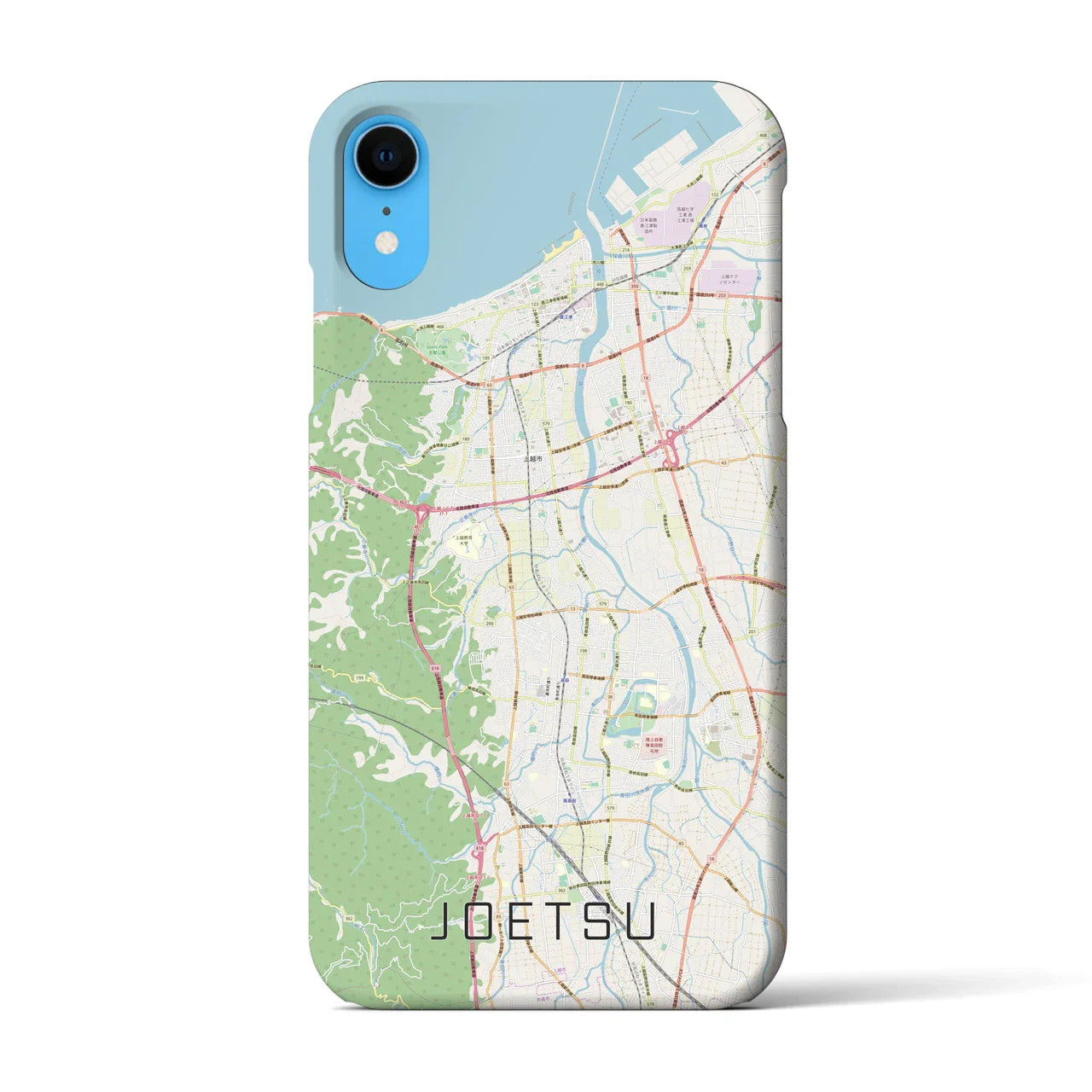 【上越(新潟県)】地図柄iPhoneケース(バックカバータイプ)