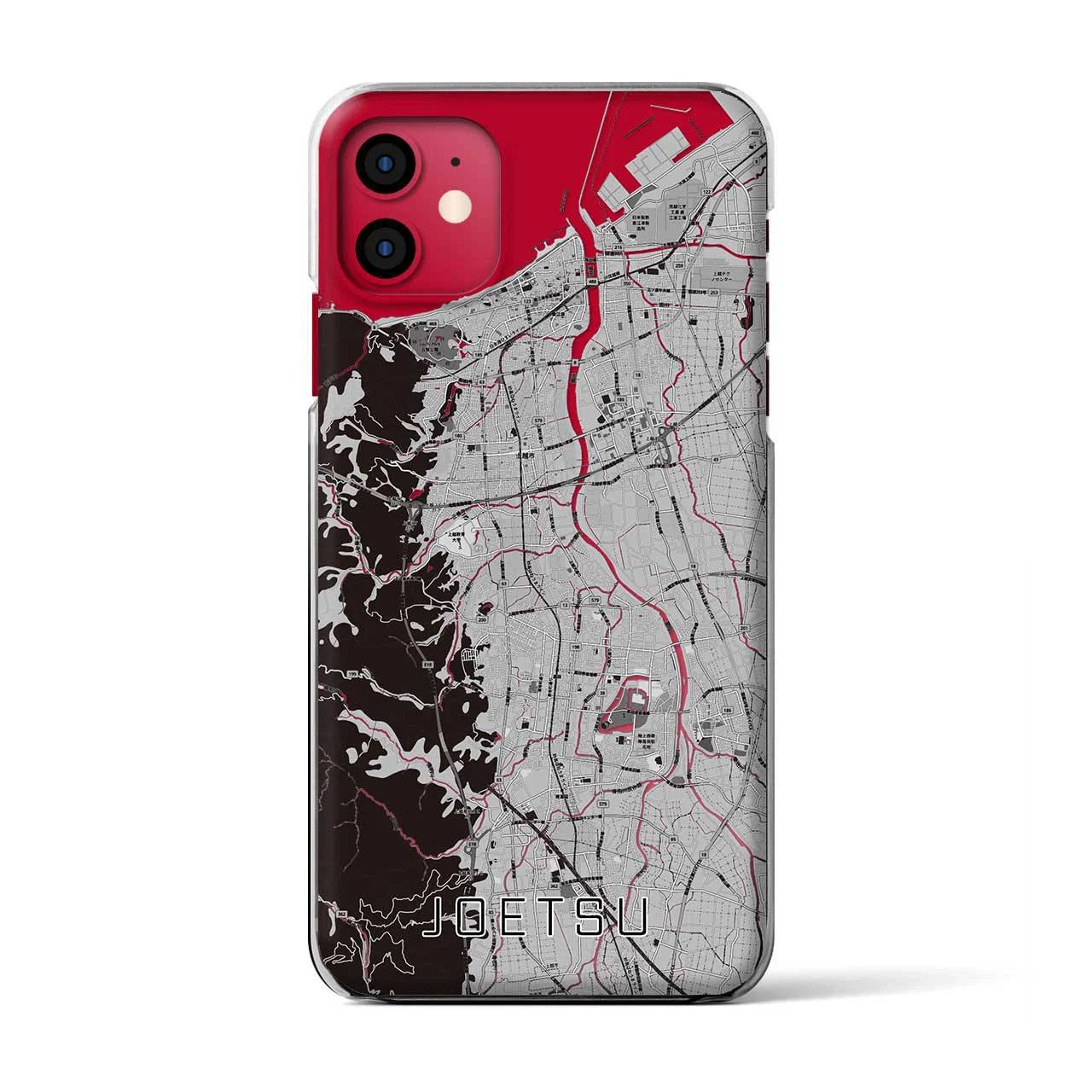 【上越(新潟県)】地図柄iPhoneケース(クリアタイプ)