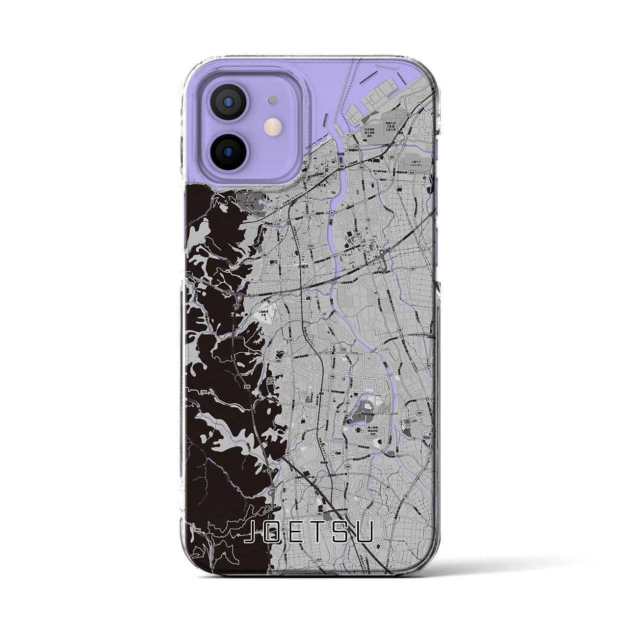 【上越(新潟県)】地図柄iPhoneケース(クリアタイプ)