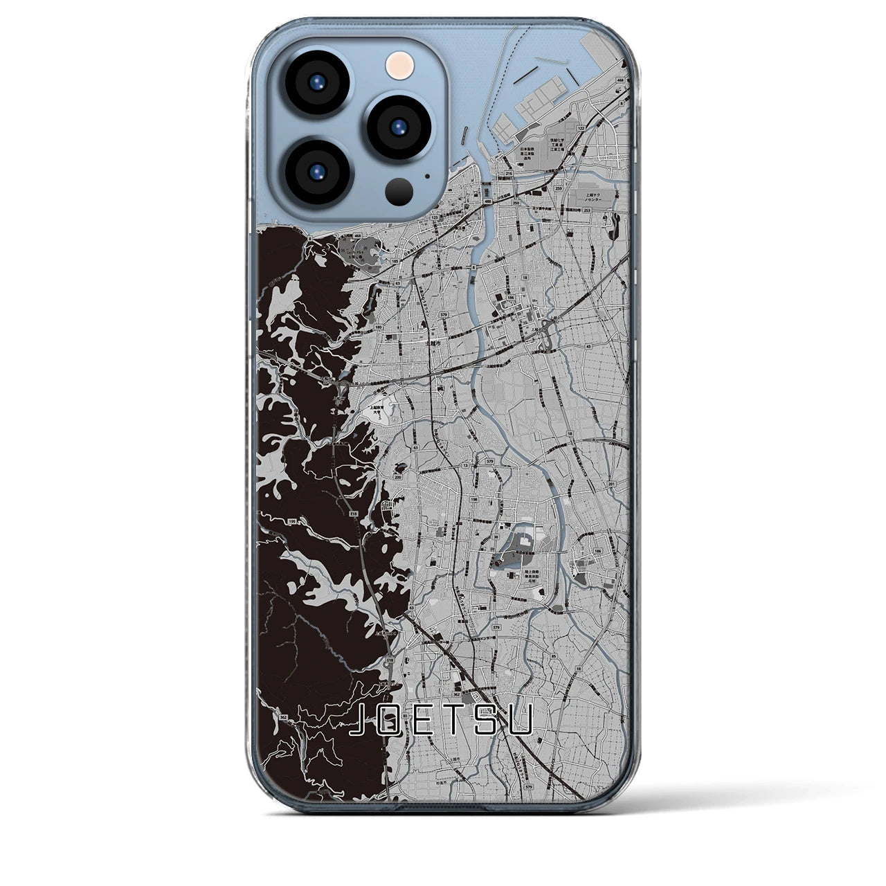 【上越(新潟県)】地図柄iPhoneケース(クリアタイプ)