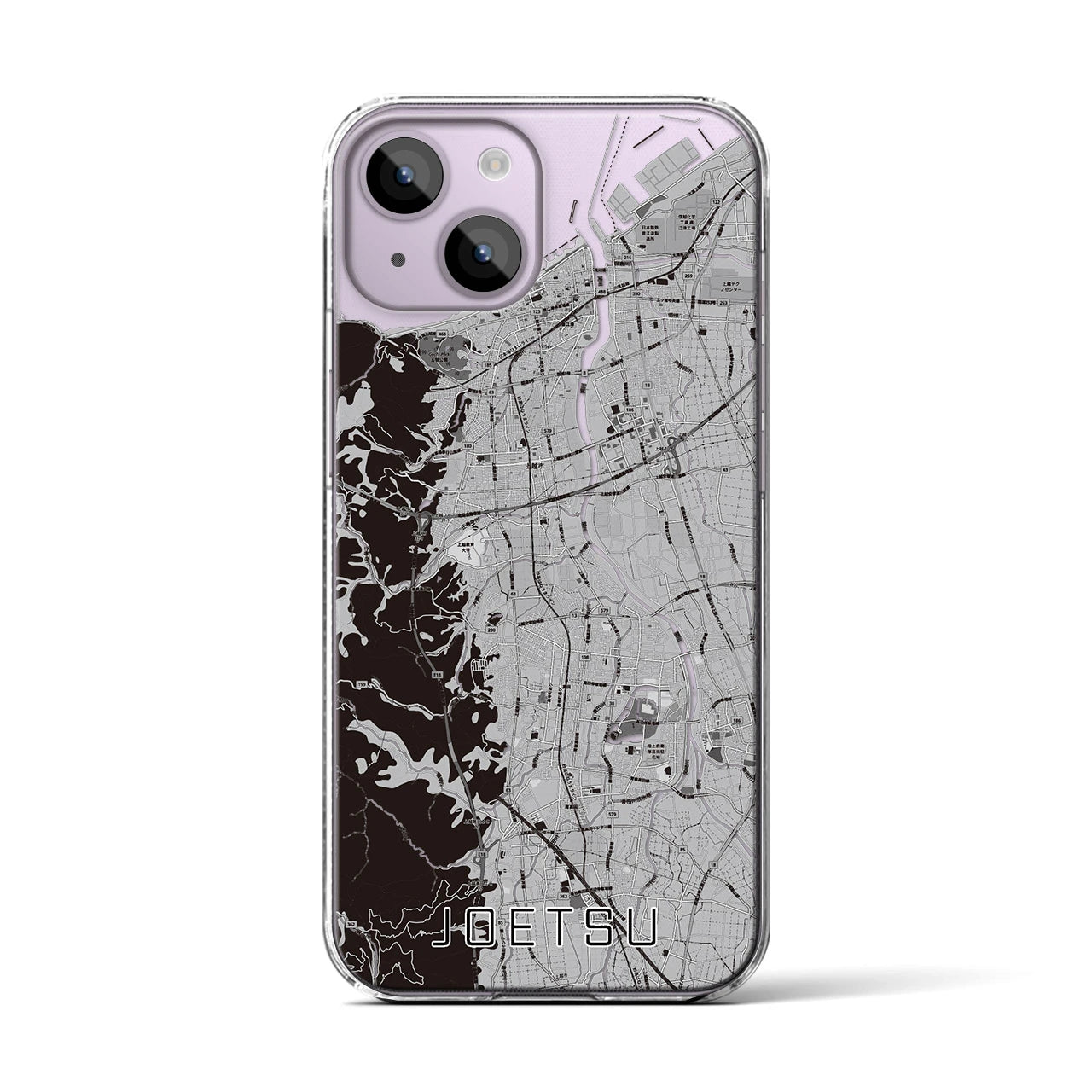 【上越(新潟県)】地図柄iPhoneケース(クリアタイプ)