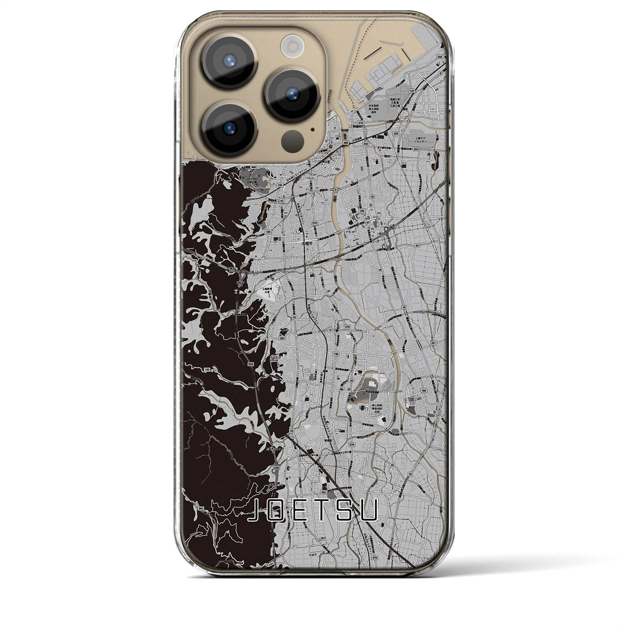 【上越(新潟県)】地図柄iPhoneケース(クリアタイプ)