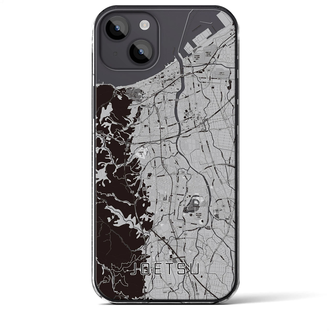 【上越(新潟県)】地図柄iPhoneケース(クリアタイプ)