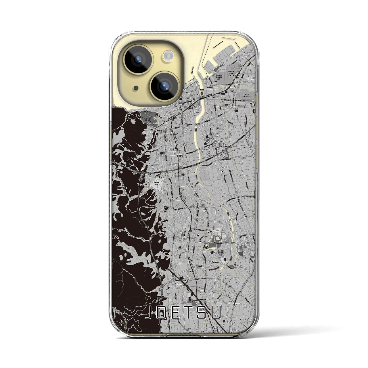 【上越(新潟県)】地図柄iPhoneケース(クリアタイプ)