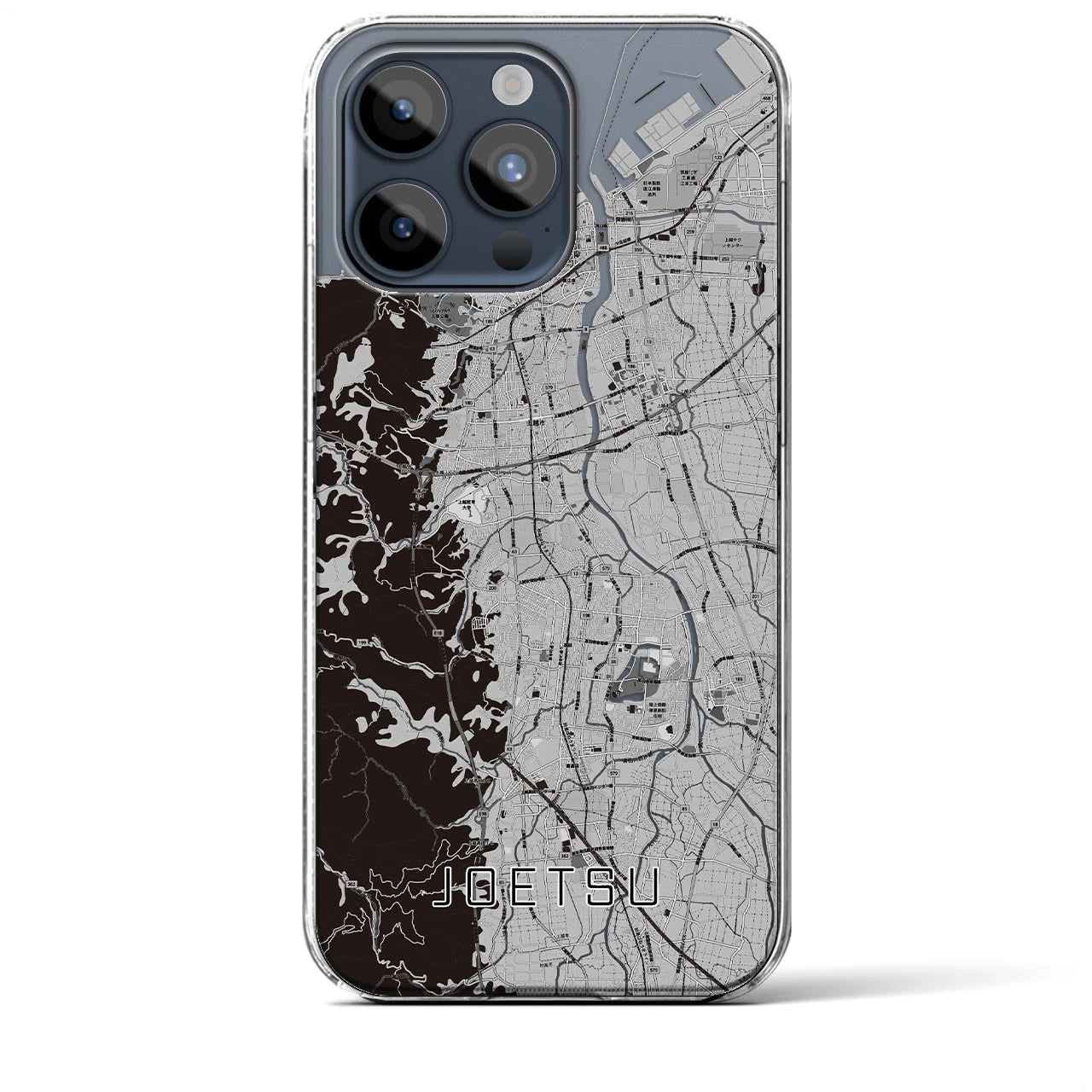 【上越(新潟県)】地図柄iPhoneケース(クリアタイプ)