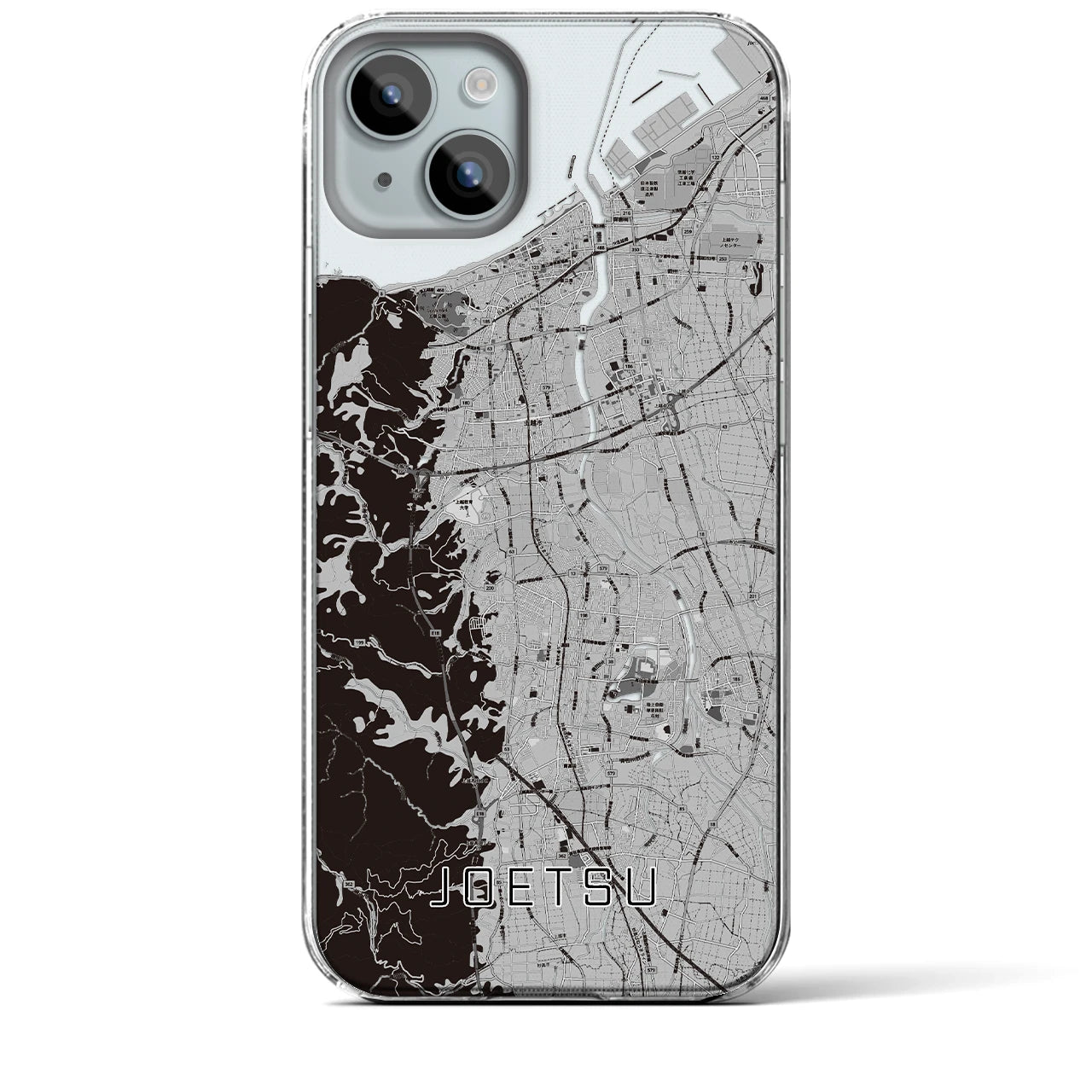 【上越(新潟県)】地図柄iPhoneケース(クリアタイプ)