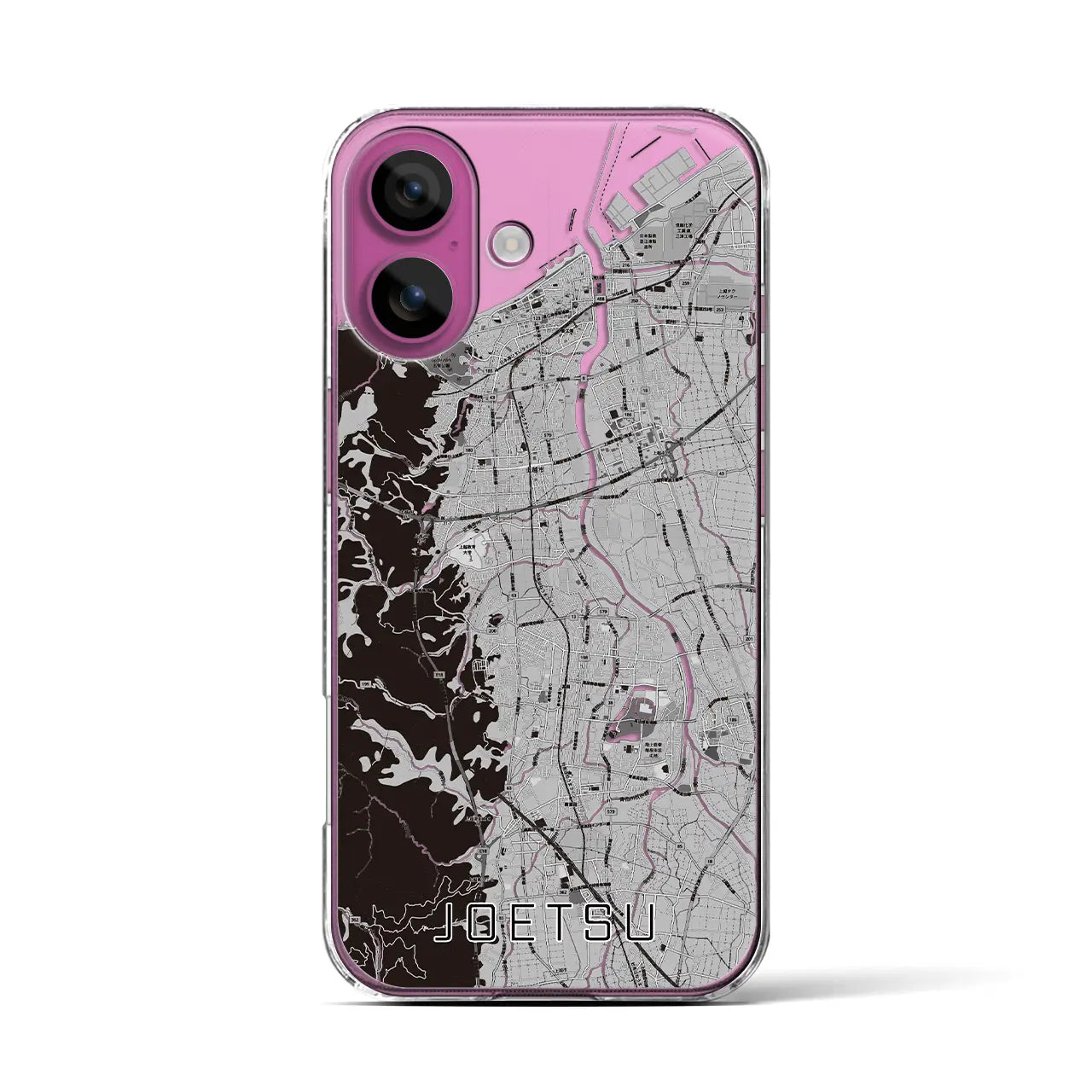 【上越(新潟県)】地図柄iPhoneケース(クリアタイプ)