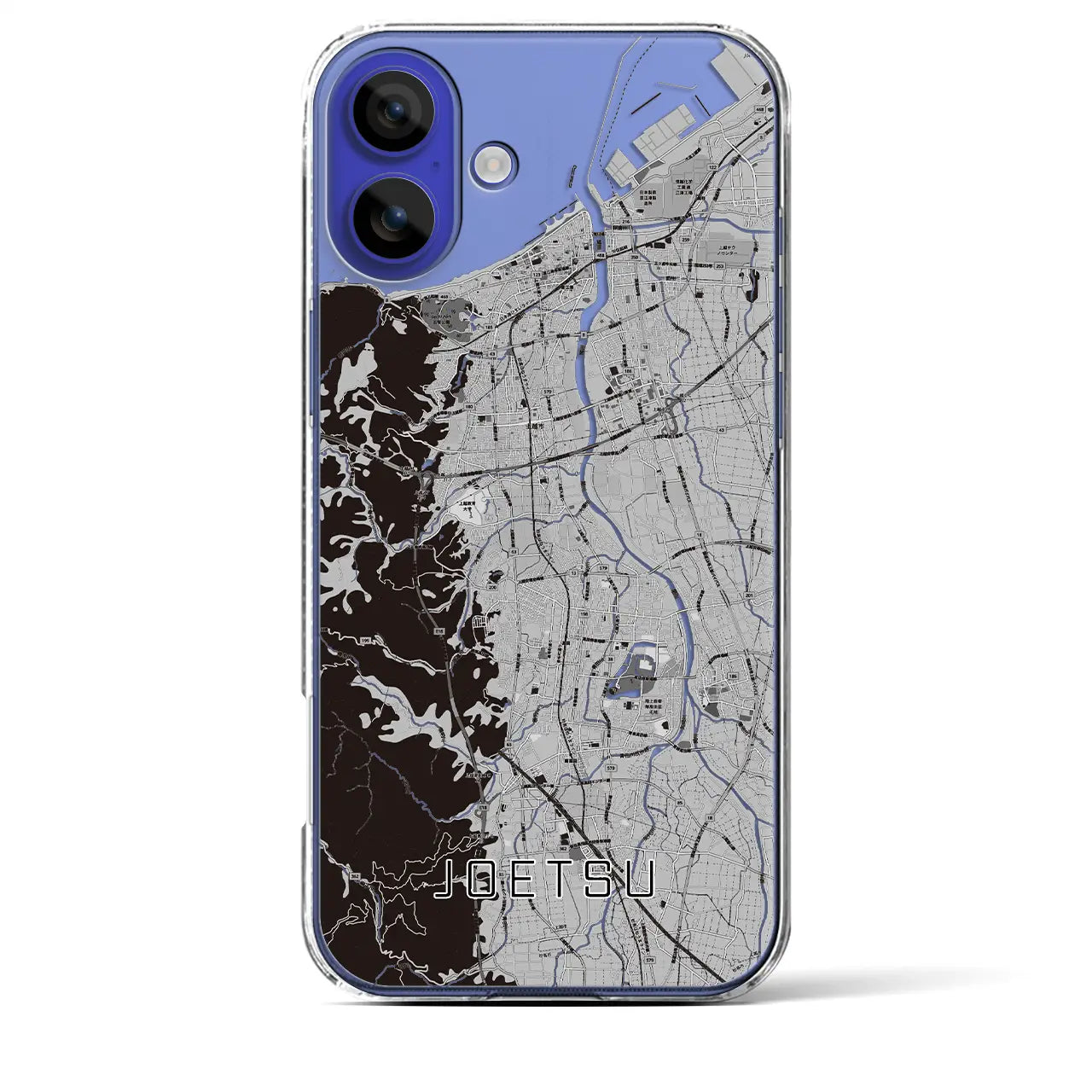 【上越(新潟県)】地図柄iPhoneケース(クリアタイプ)