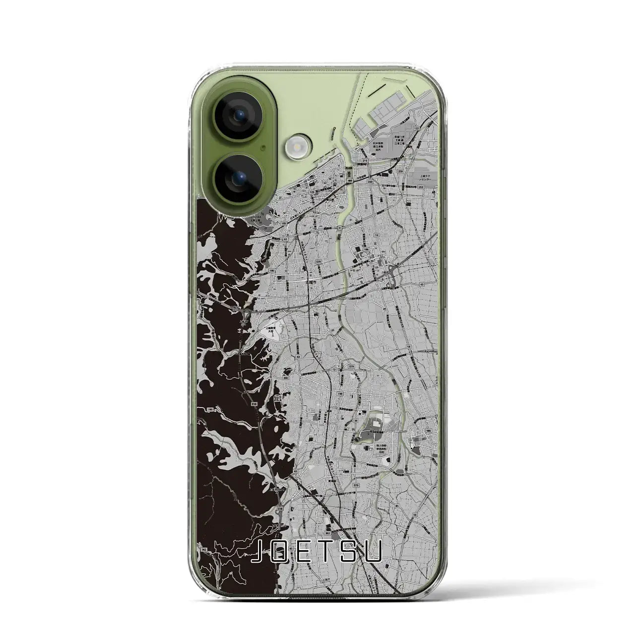 【上越(新潟県)】地図柄iPhoneケース(クリアタイプ)