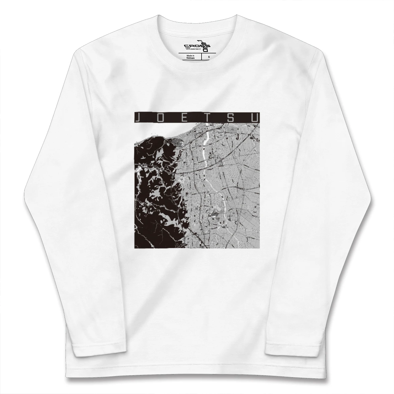 【上越(新潟県)】地図柄ロングスリーブTシャツ