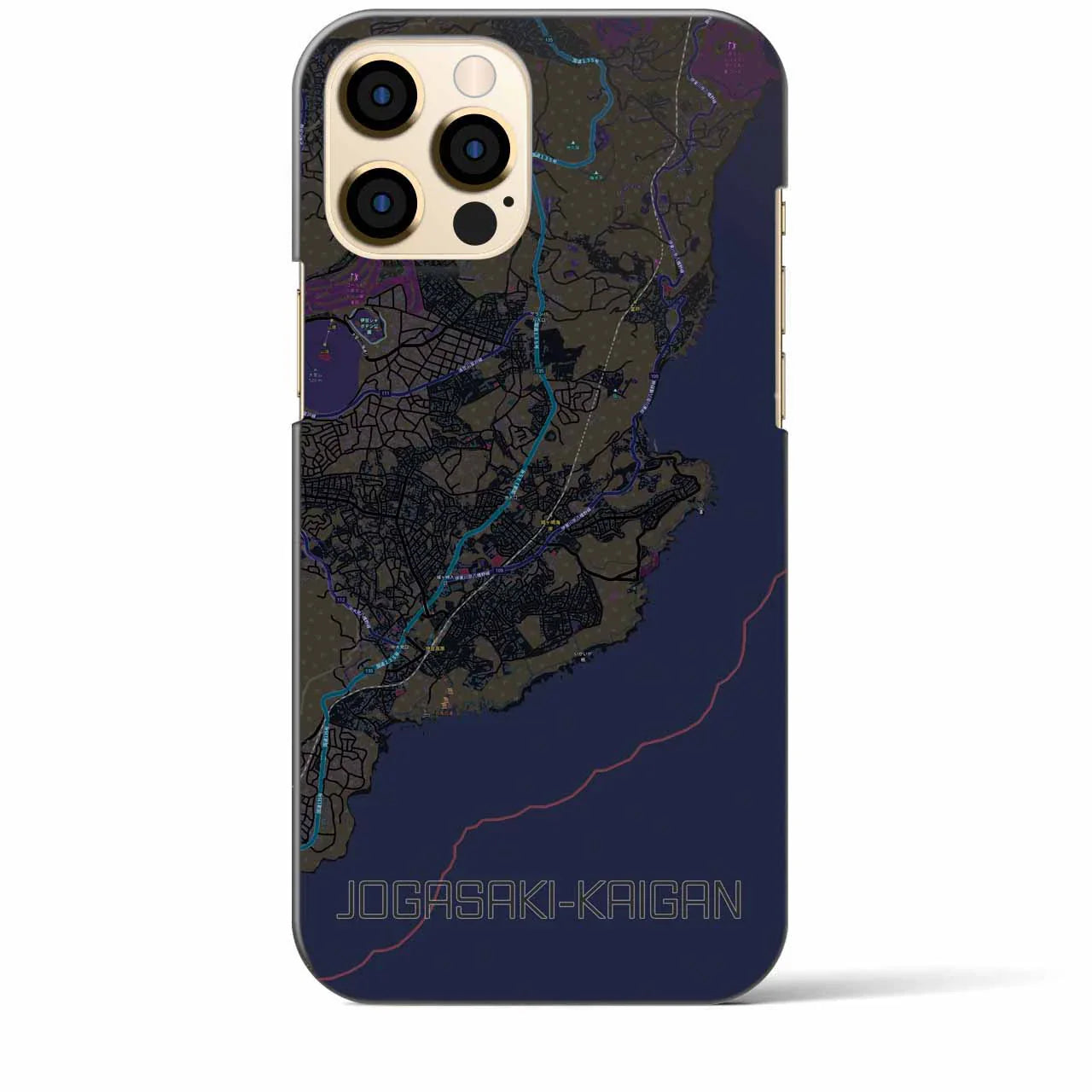 【城ヶ崎海岸(静岡県)】地図柄iPhoneケース(バックカバータイプ)