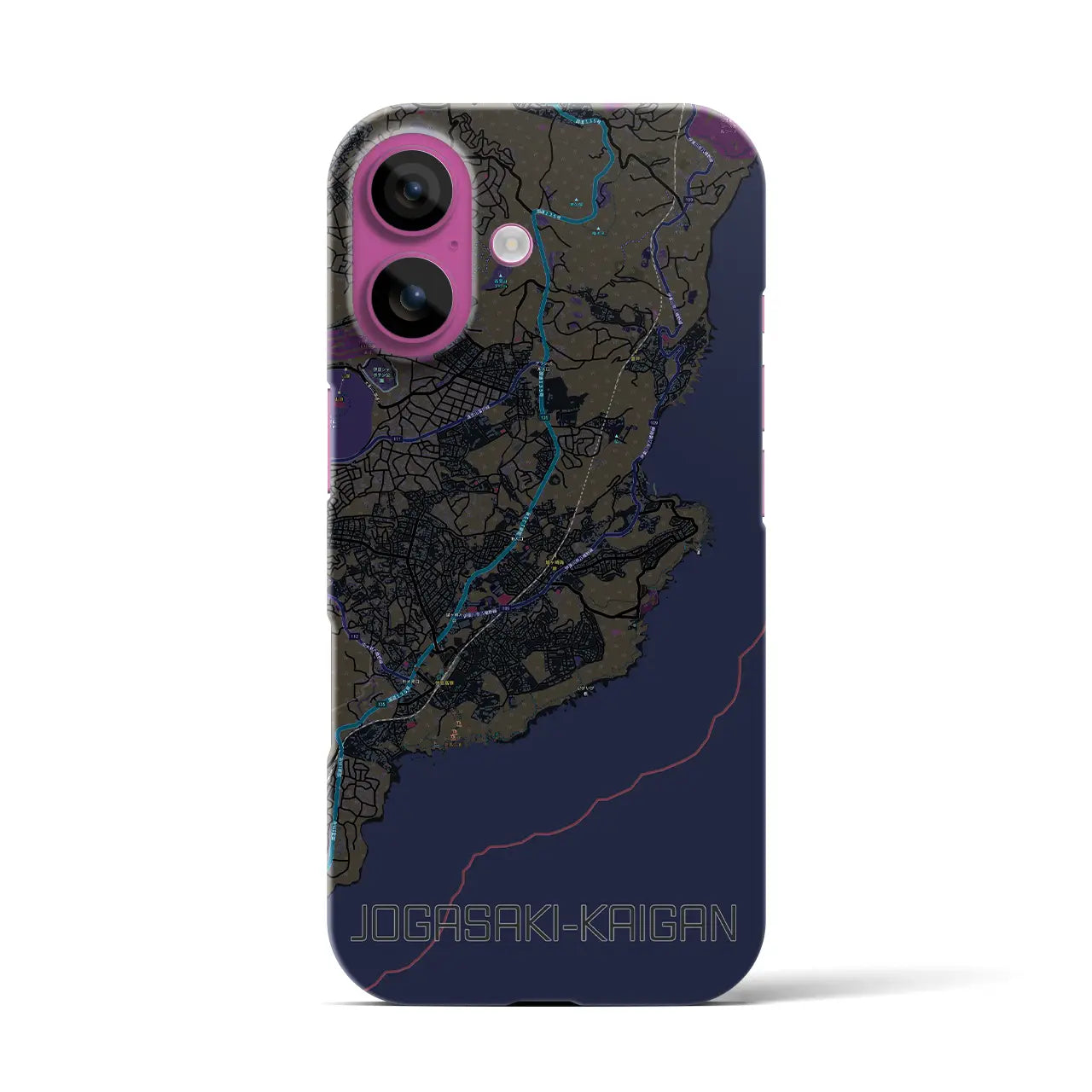 【城ヶ崎海岸(静岡県)】地図柄iPhoneケース(バックカバータイプ)