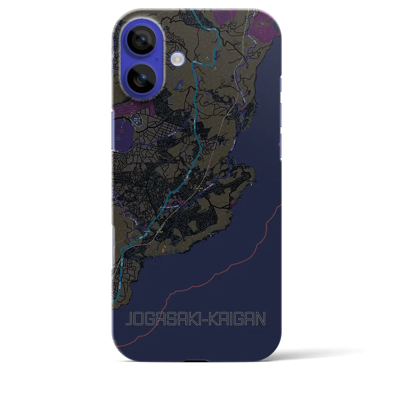 【城ヶ崎海岸(静岡県)】地図柄iPhoneケース(バックカバータイプ)