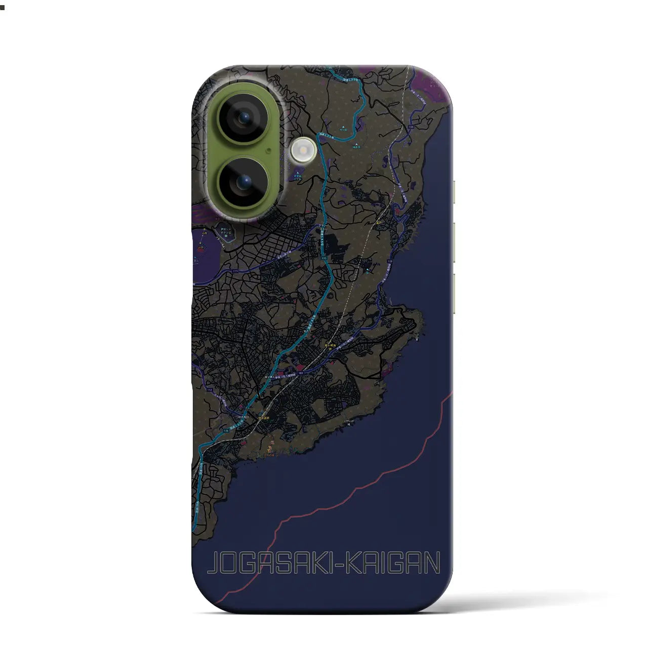【城ヶ崎海岸(静岡県)】地図柄iPhoneケース(バックカバータイプ)