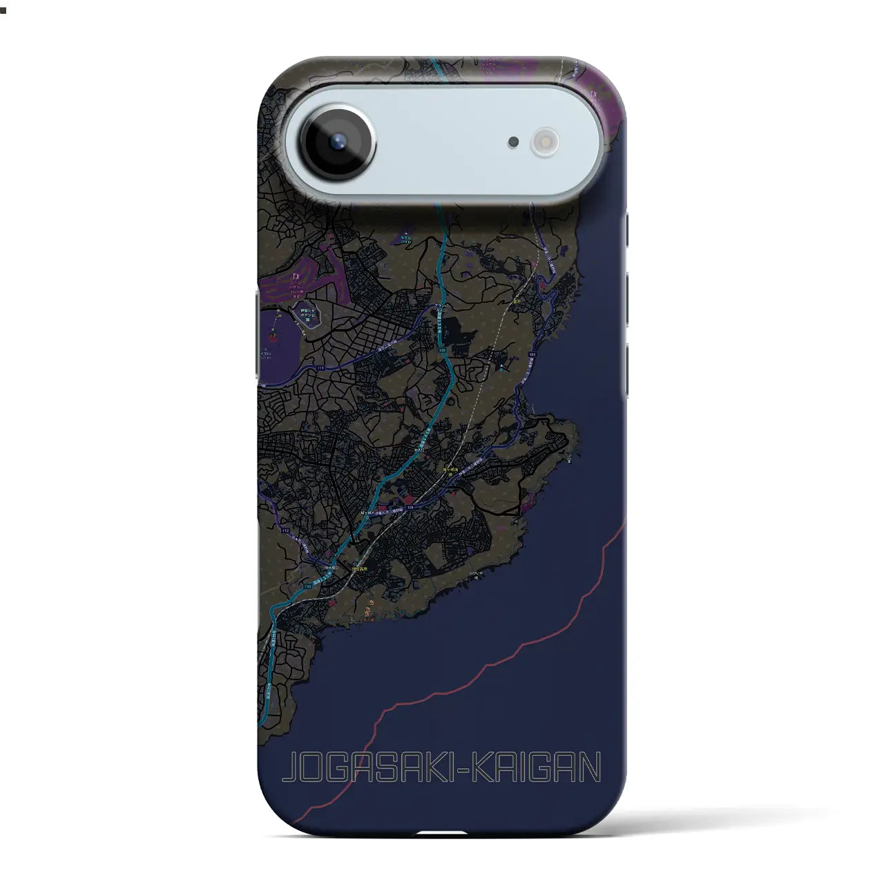 【城ヶ崎海岸(静岡県)】地図柄iPhoneケース(バックカバータイプ)