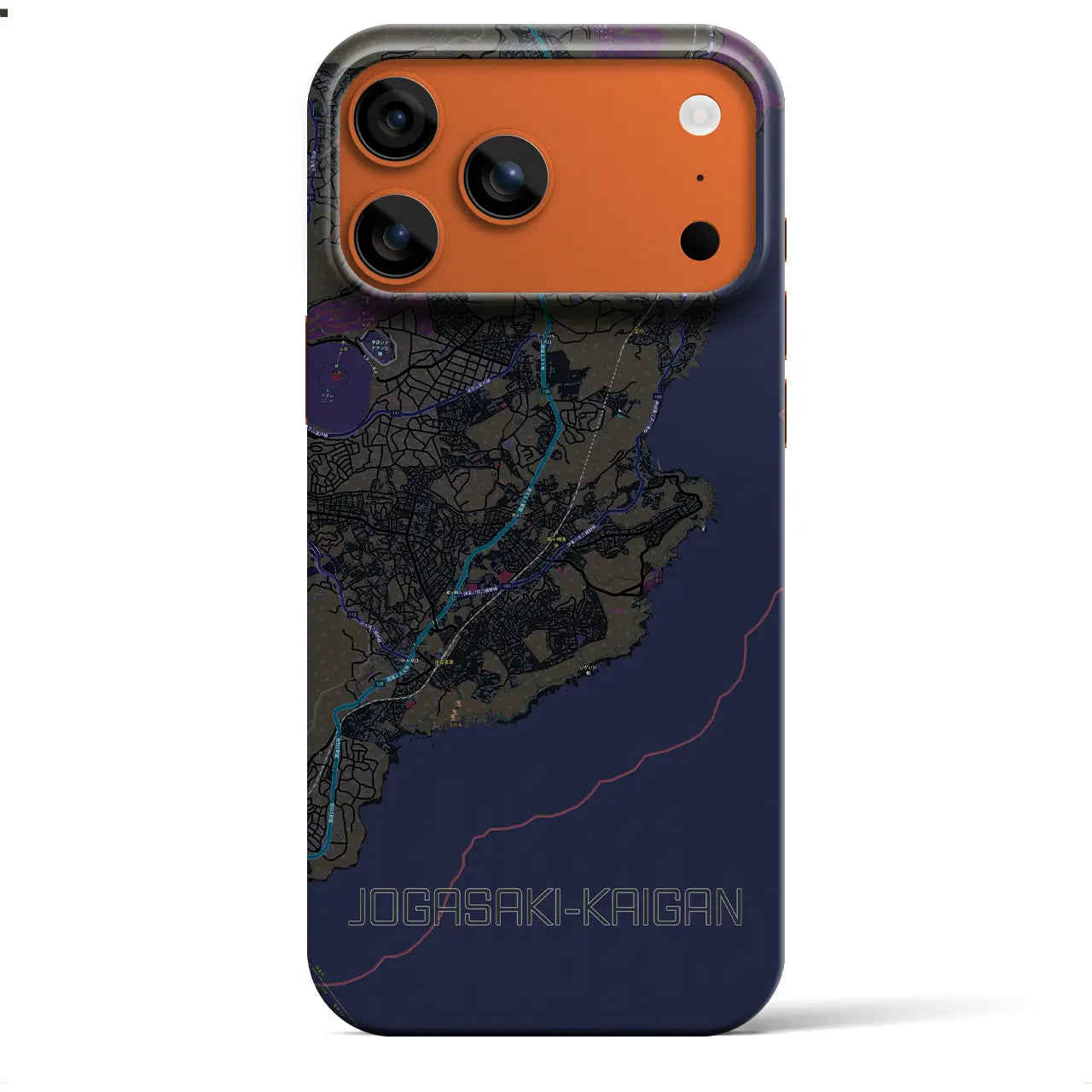【城ヶ崎海岸(静岡県)】地図柄iPhoneケース(バックカバータイプ)
