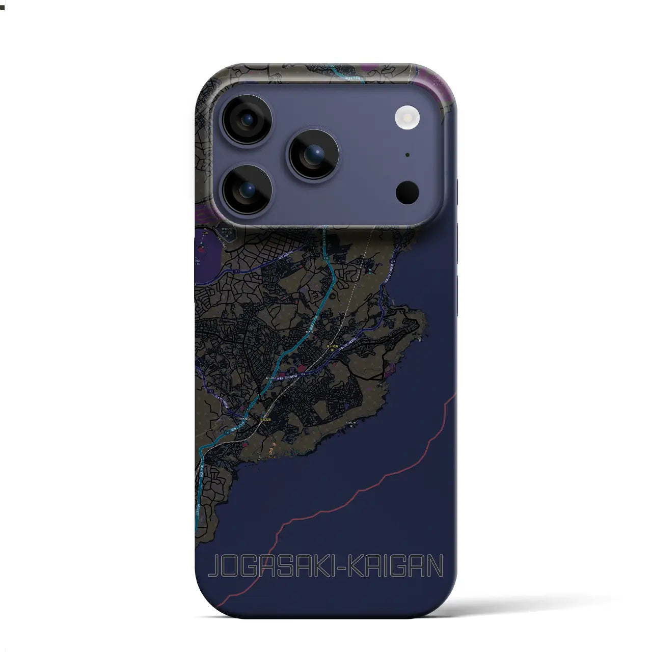 【城ヶ崎海岸(静岡県)】地図柄iPhoneケース(バックカバータイプ)