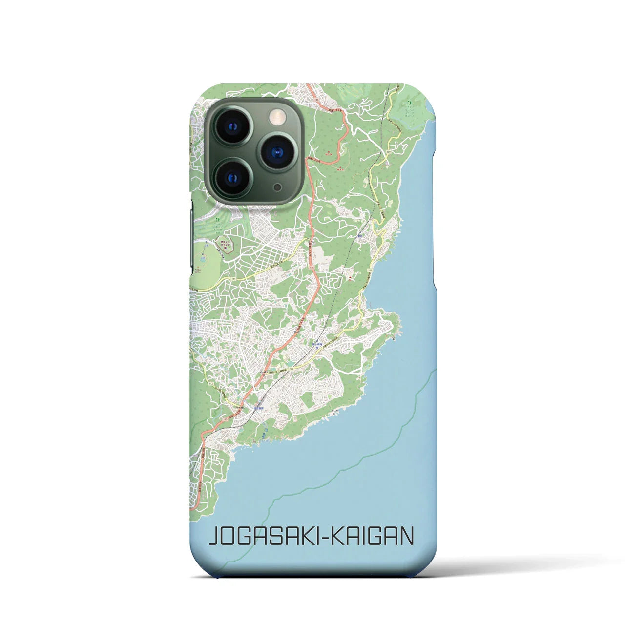 【城ヶ崎海岸(静岡県)】地図柄iPhoneケース(バックカバータイプ)