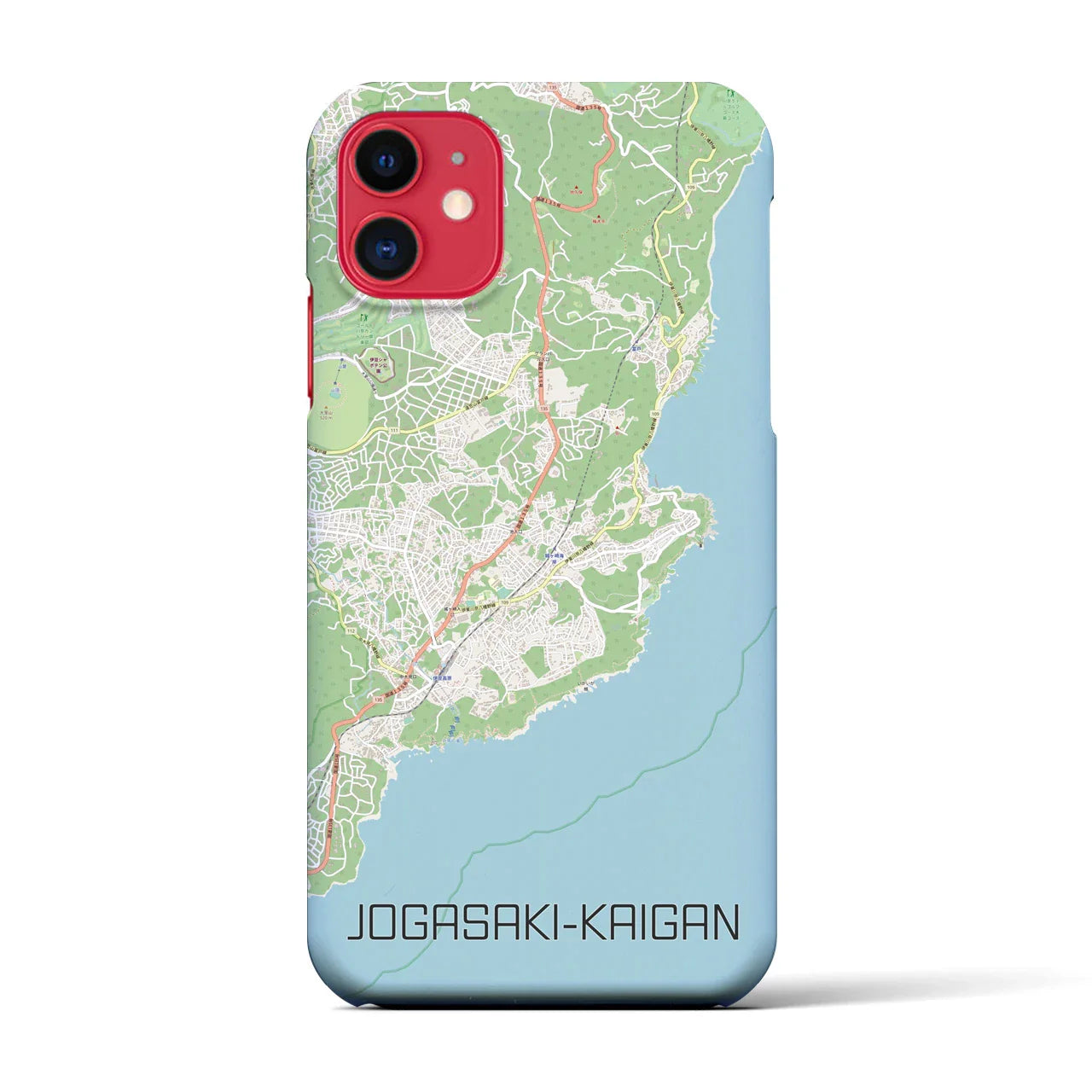 【城ヶ崎海岸(静岡県)】地図柄iPhoneケース(バックカバータイプ)