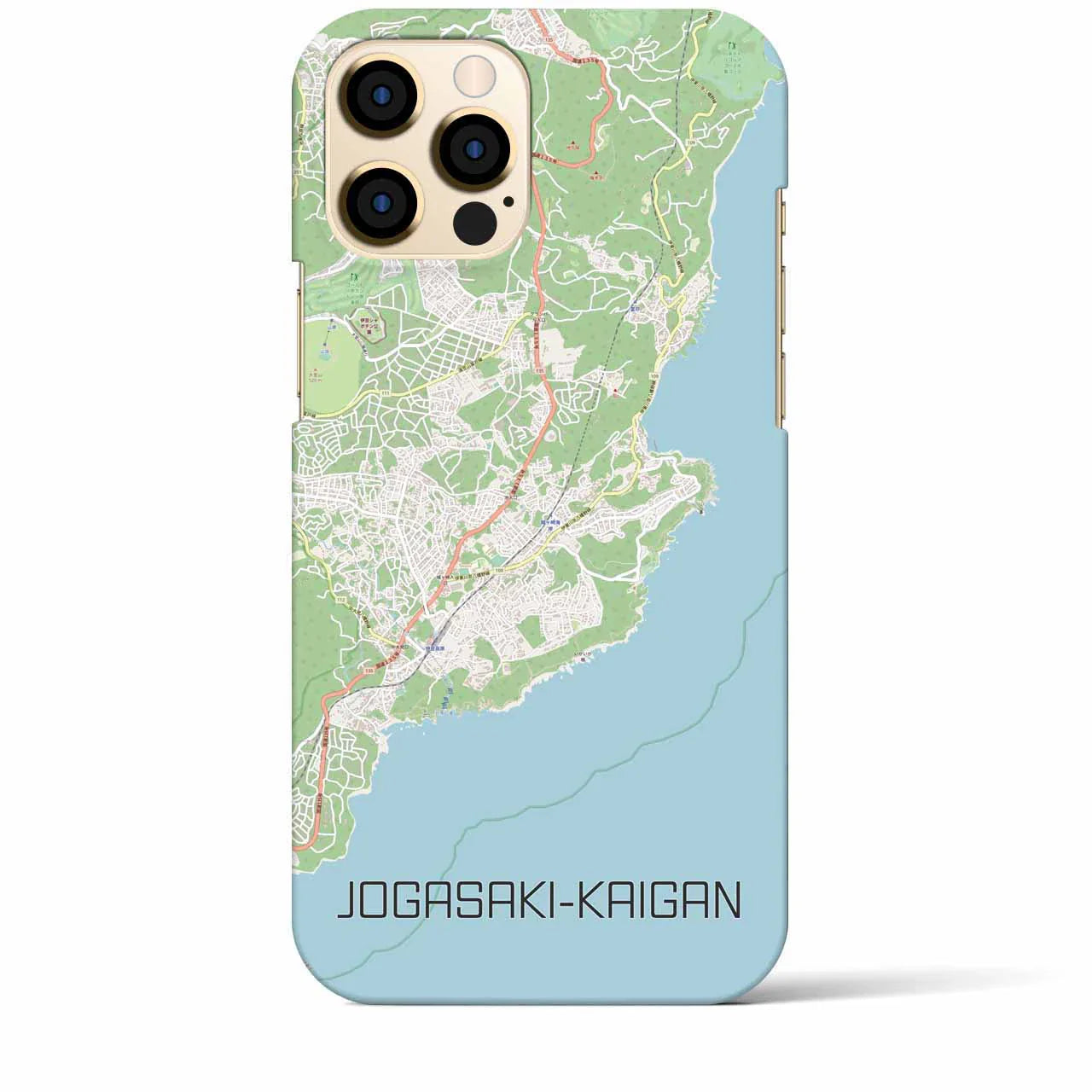 【城ヶ崎海岸(静岡県)】地図柄iPhoneケース(バックカバータイプ)