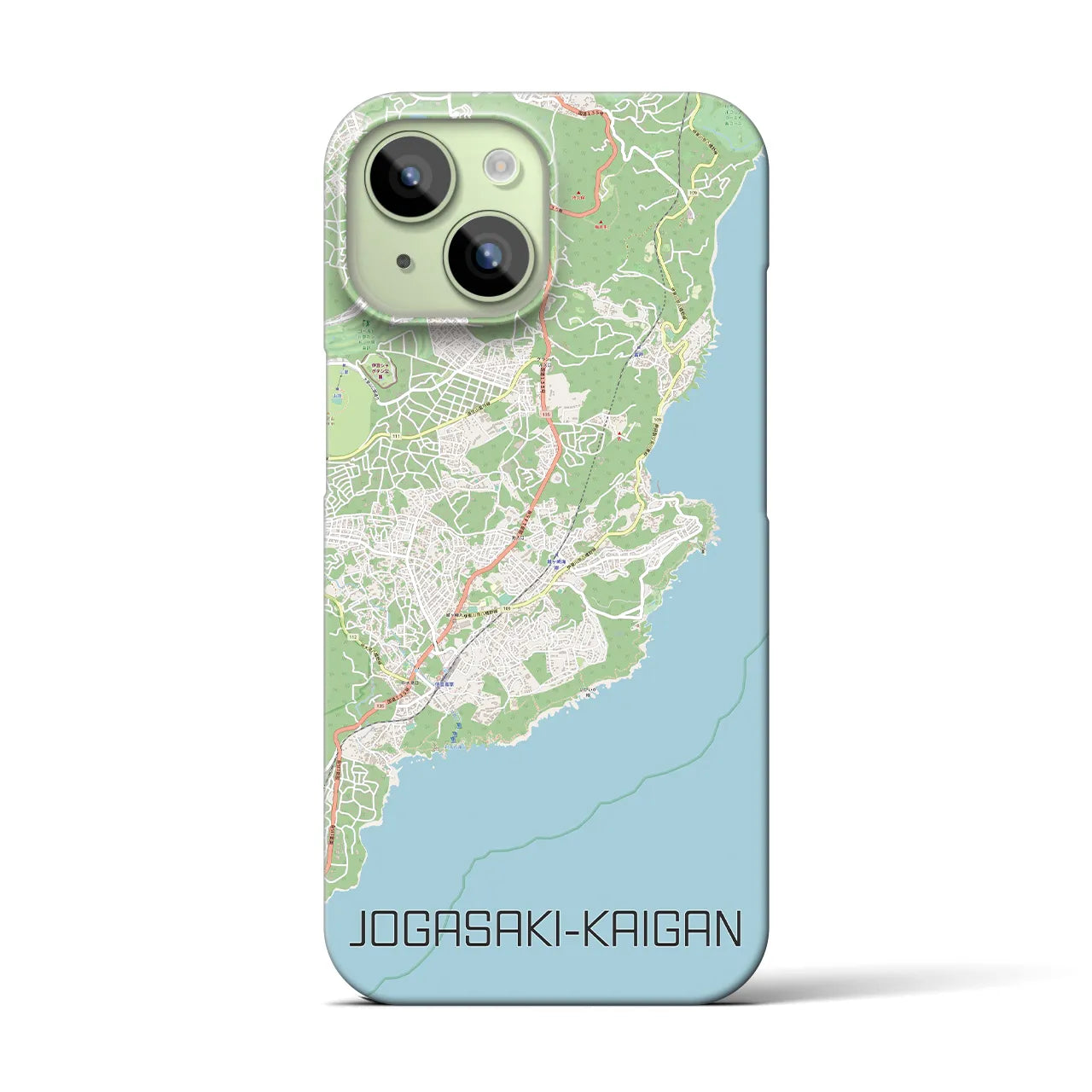 【城ヶ崎海岸(静岡県)】地図柄iPhoneケース(バックカバータイプ)