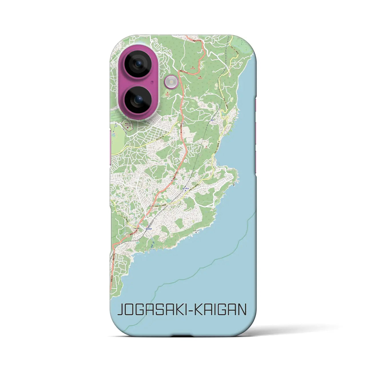 【城ヶ崎海岸(静岡県)】地図柄iPhoneケース(バックカバータイプ)