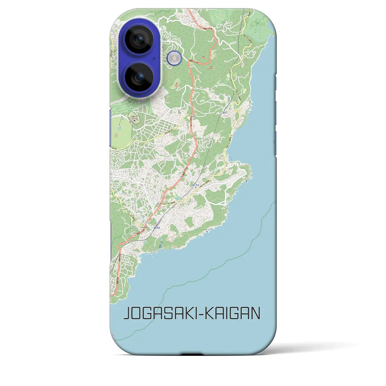 【城ヶ崎海岸(静岡県)】地図柄iPhoneケース(バックカバータイプ)