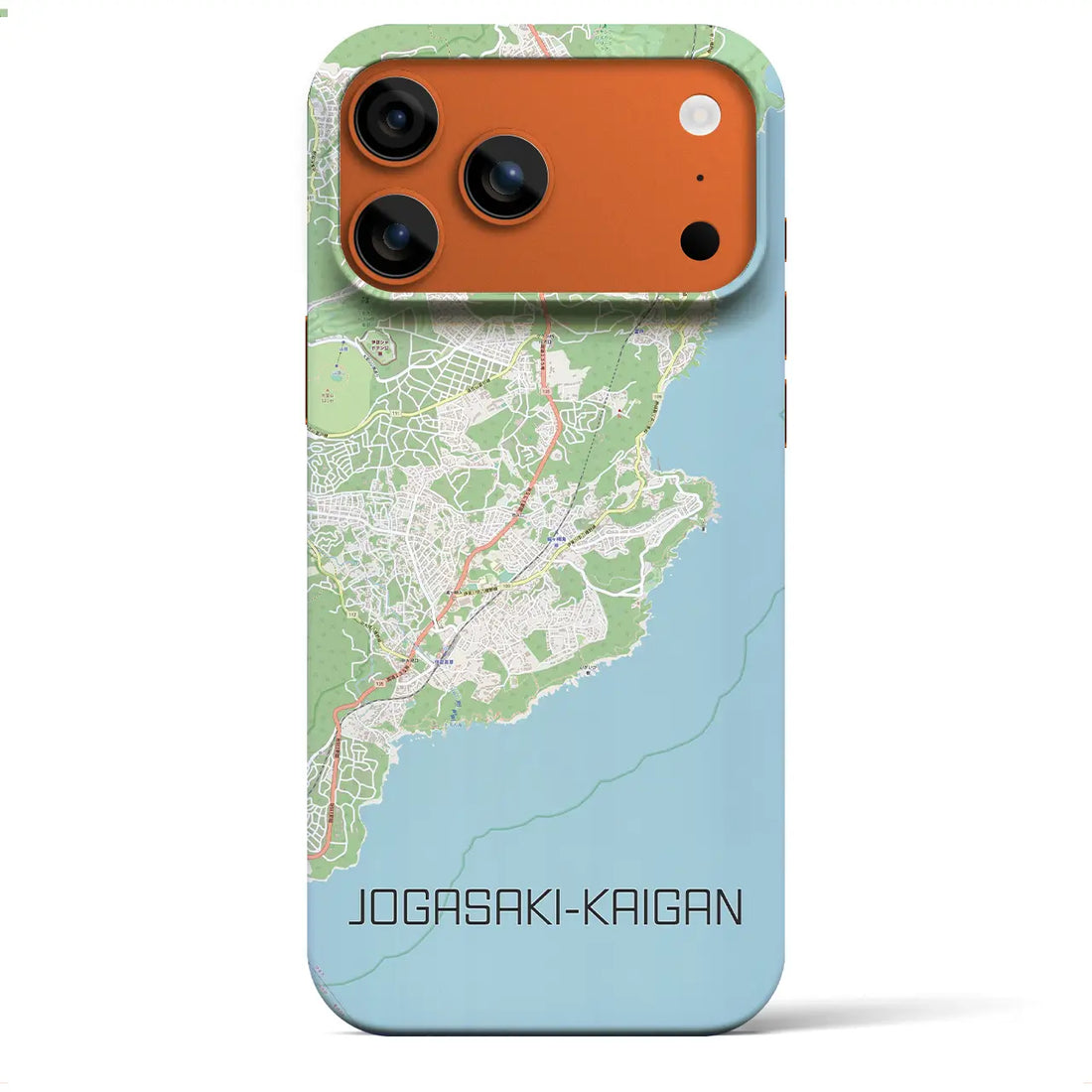 【城ヶ崎海岸(静岡県)】地図柄iPhoneケース(バックカバータイプ)ナチュラル・iPhone 17 Pro Max 用