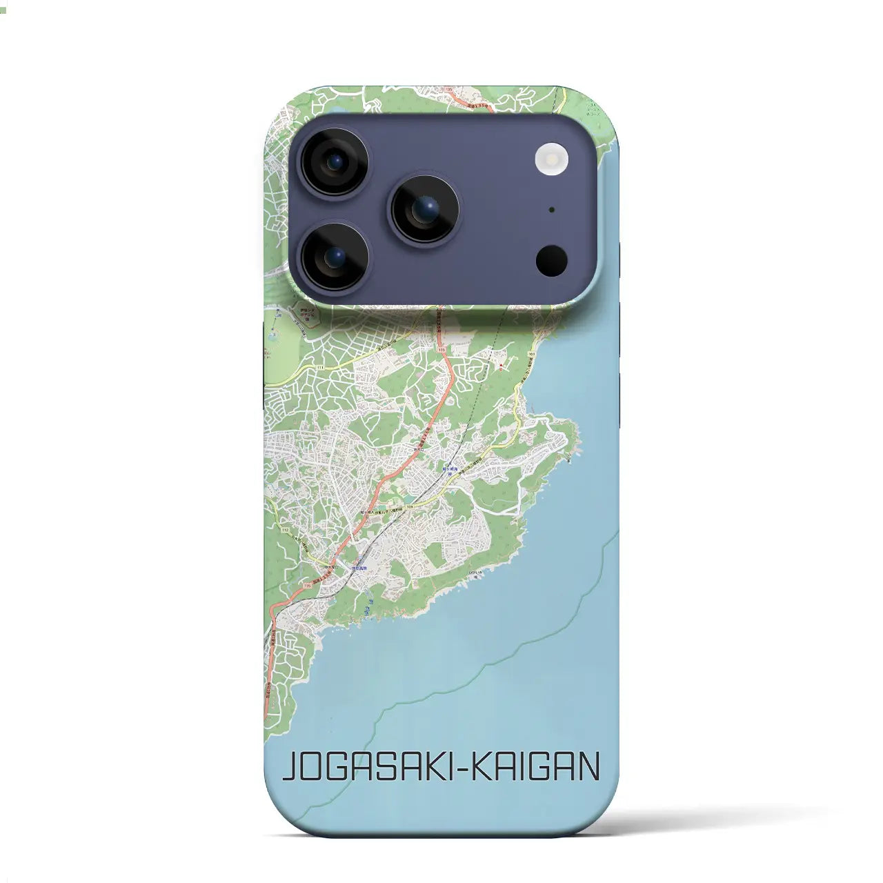 【城ヶ崎海岸(静岡県)】地図柄iPhoneケース(バックカバータイプ)