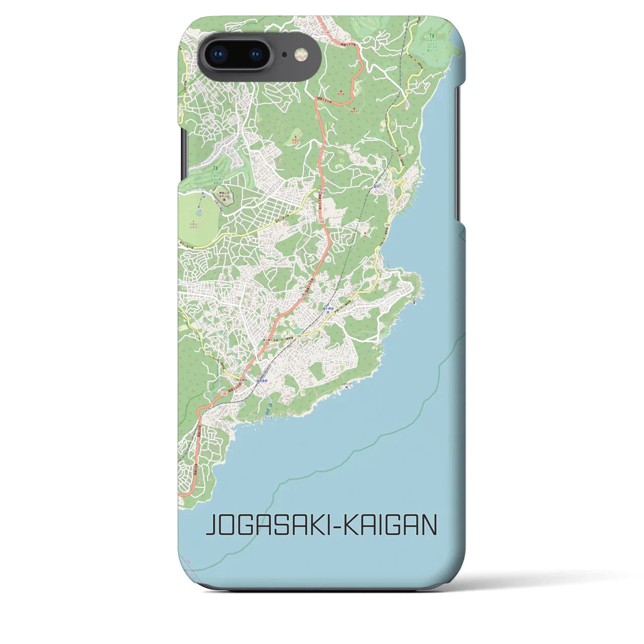 【城ヶ崎海岸(静岡県)】地図柄iPhoneケース(バックカバータイプ)