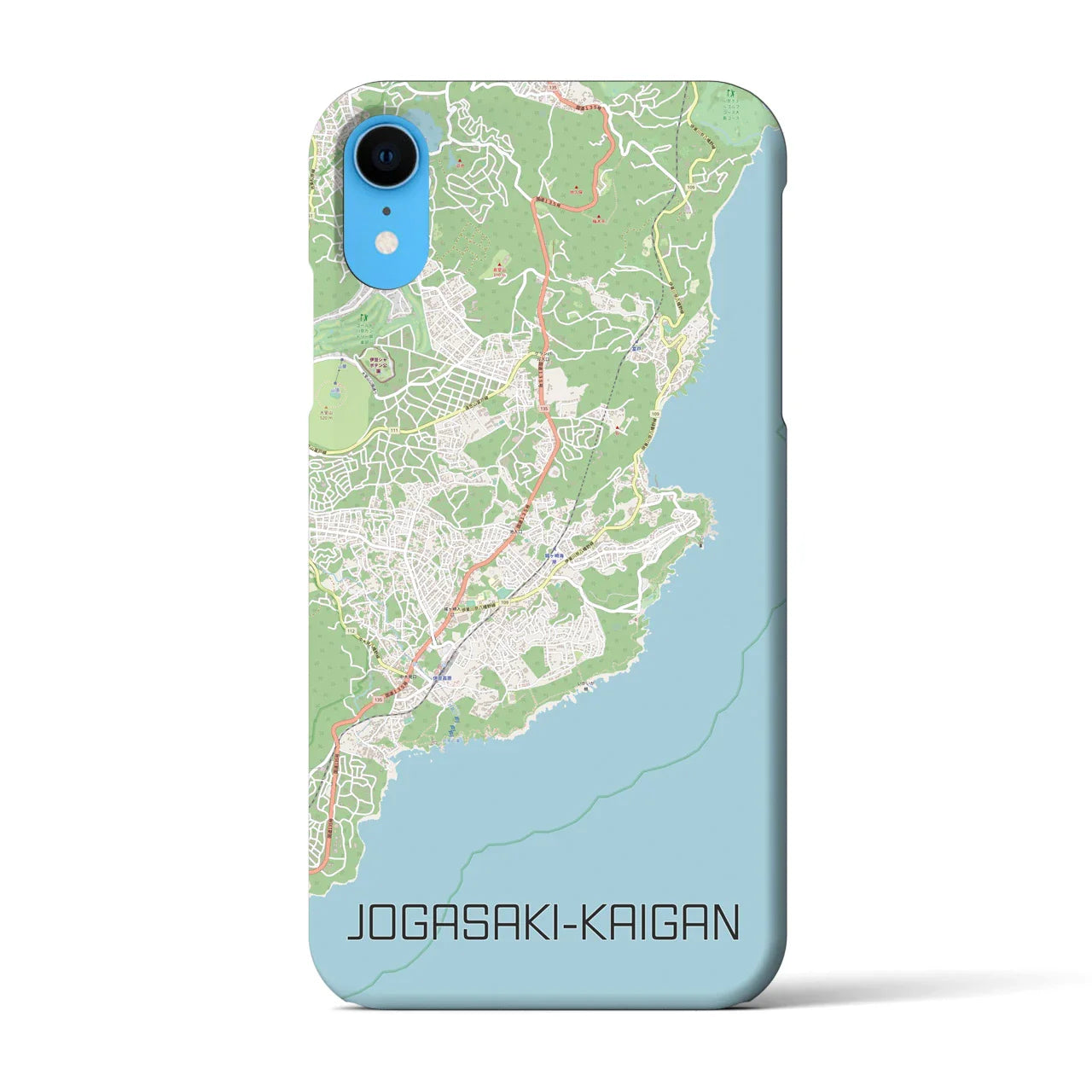 【城ヶ崎海岸(静岡県)】地図柄iPhoneケース(バックカバータイプ)