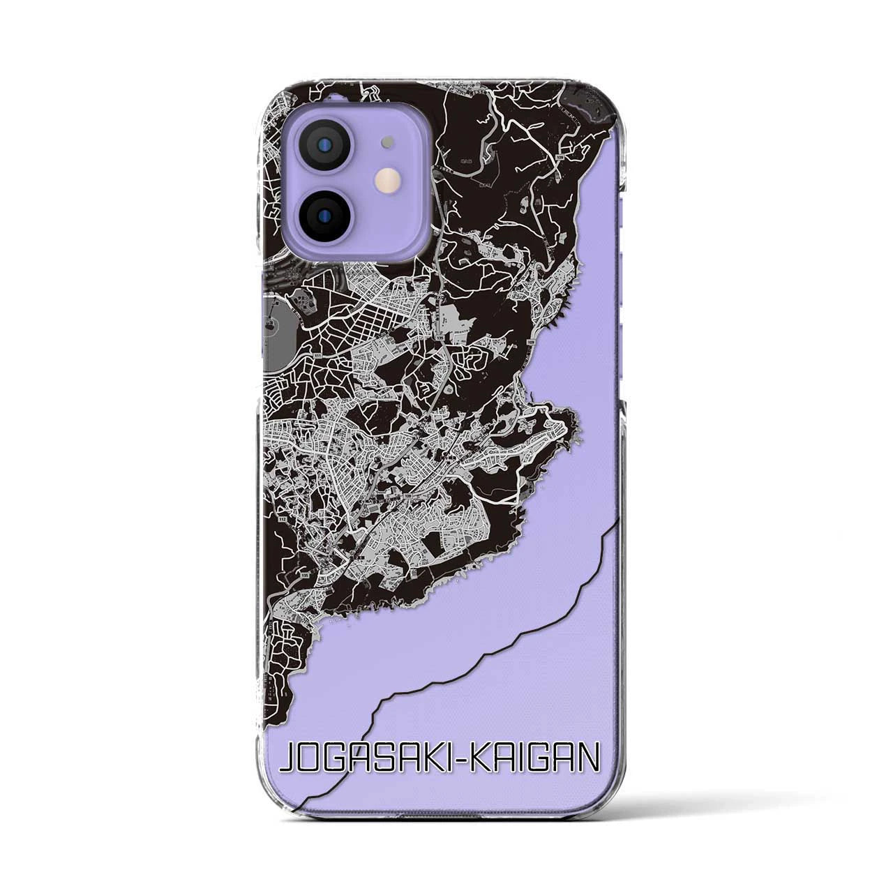 【城ヶ崎海岸(静岡県)】地図柄iPhoneケース(クリアタイプ)