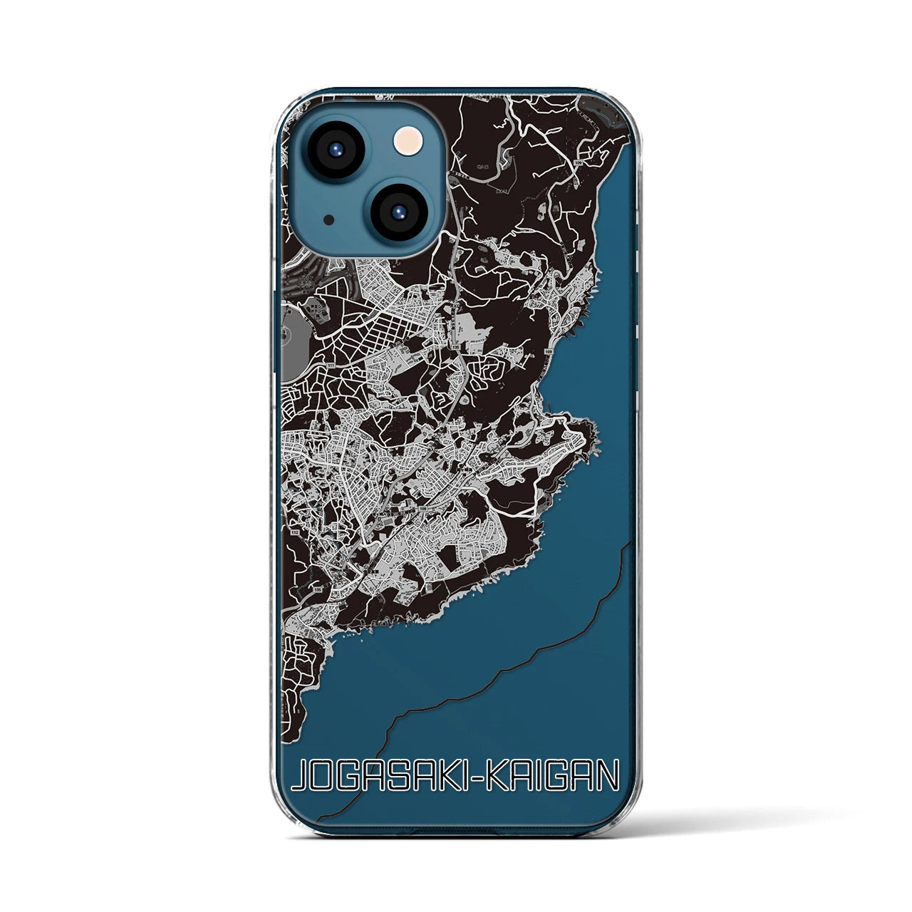 【城ヶ崎海岸(静岡県)】地図柄iPhoneケース(クリアタイプ)